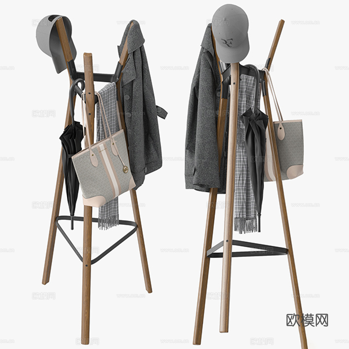 现代意式衣帽架3d模型