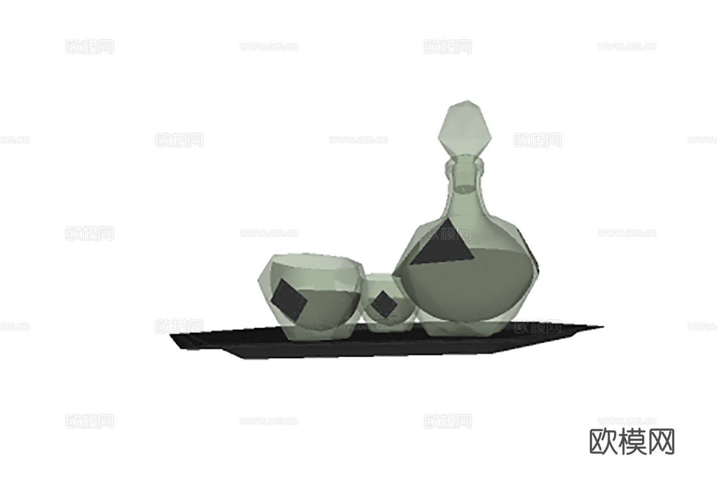 现代酒具 酒杯 杯子红酒su模型