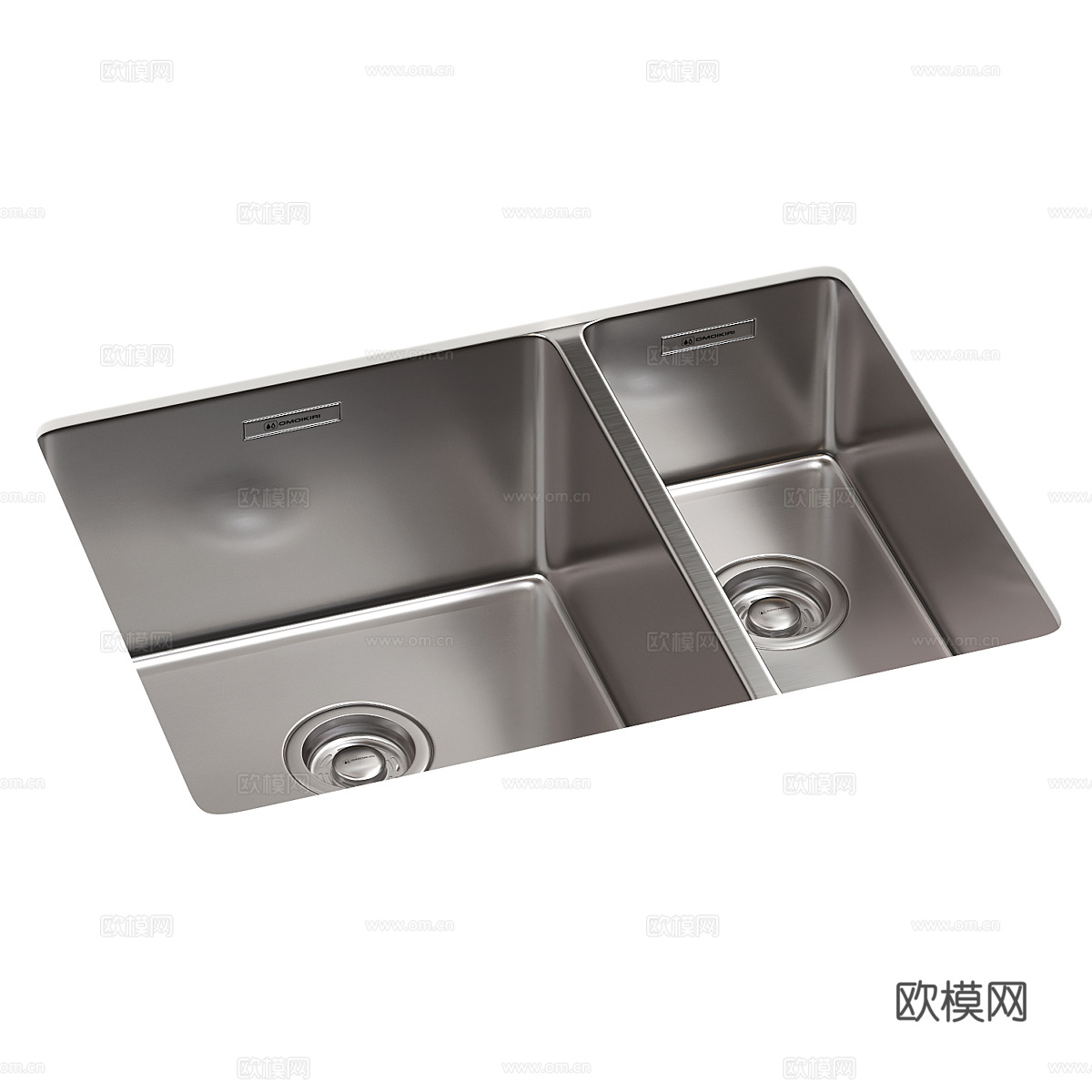 现代极简厨房水槽 水龙头3d模型