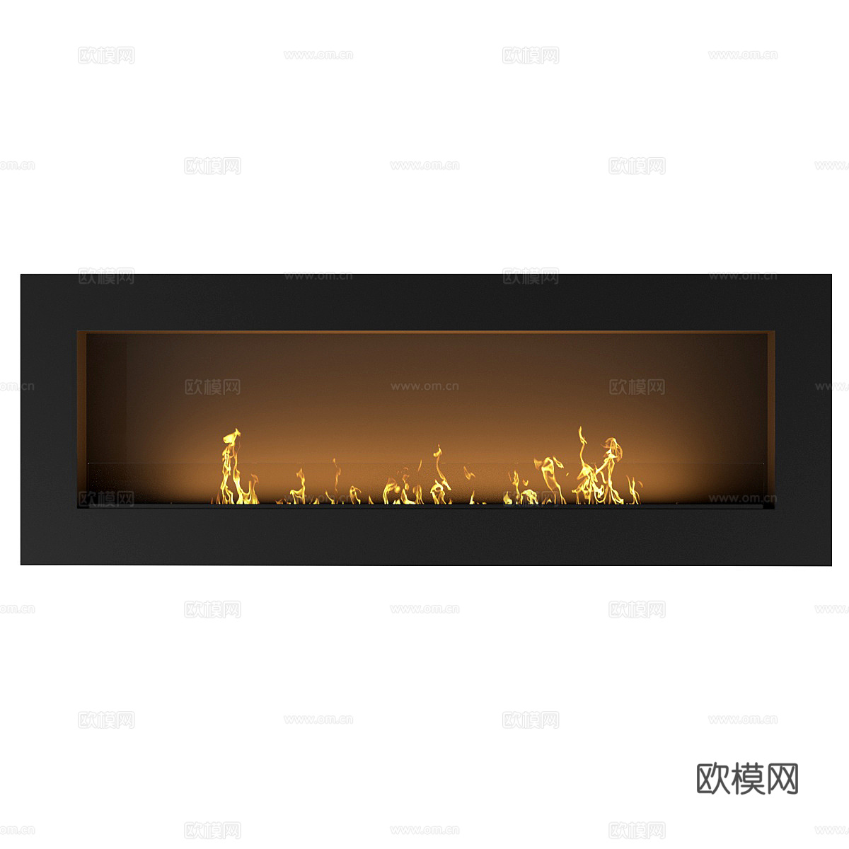 现代意式极简壁炉3d模型