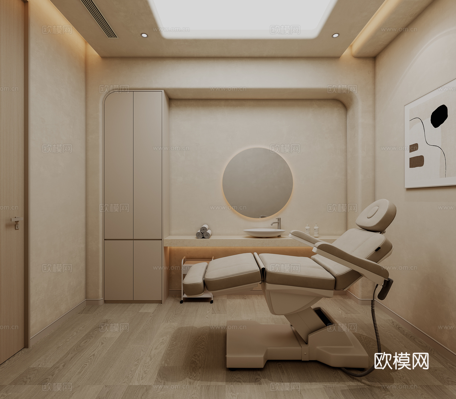 侘寂风美容院SPA3d模型