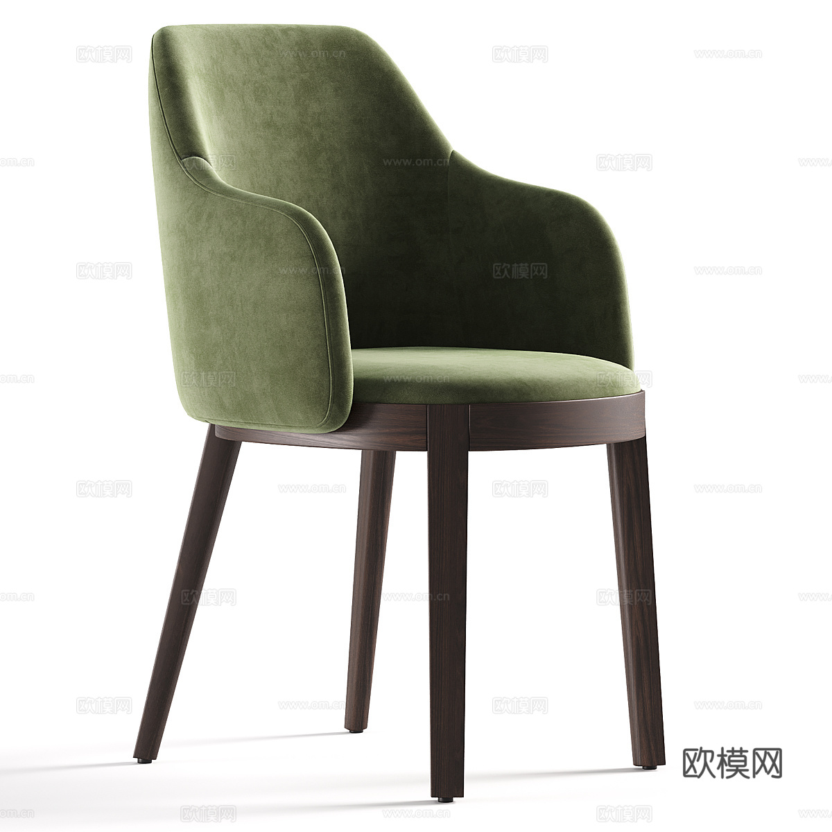 现代意式布艺单椅3d模型