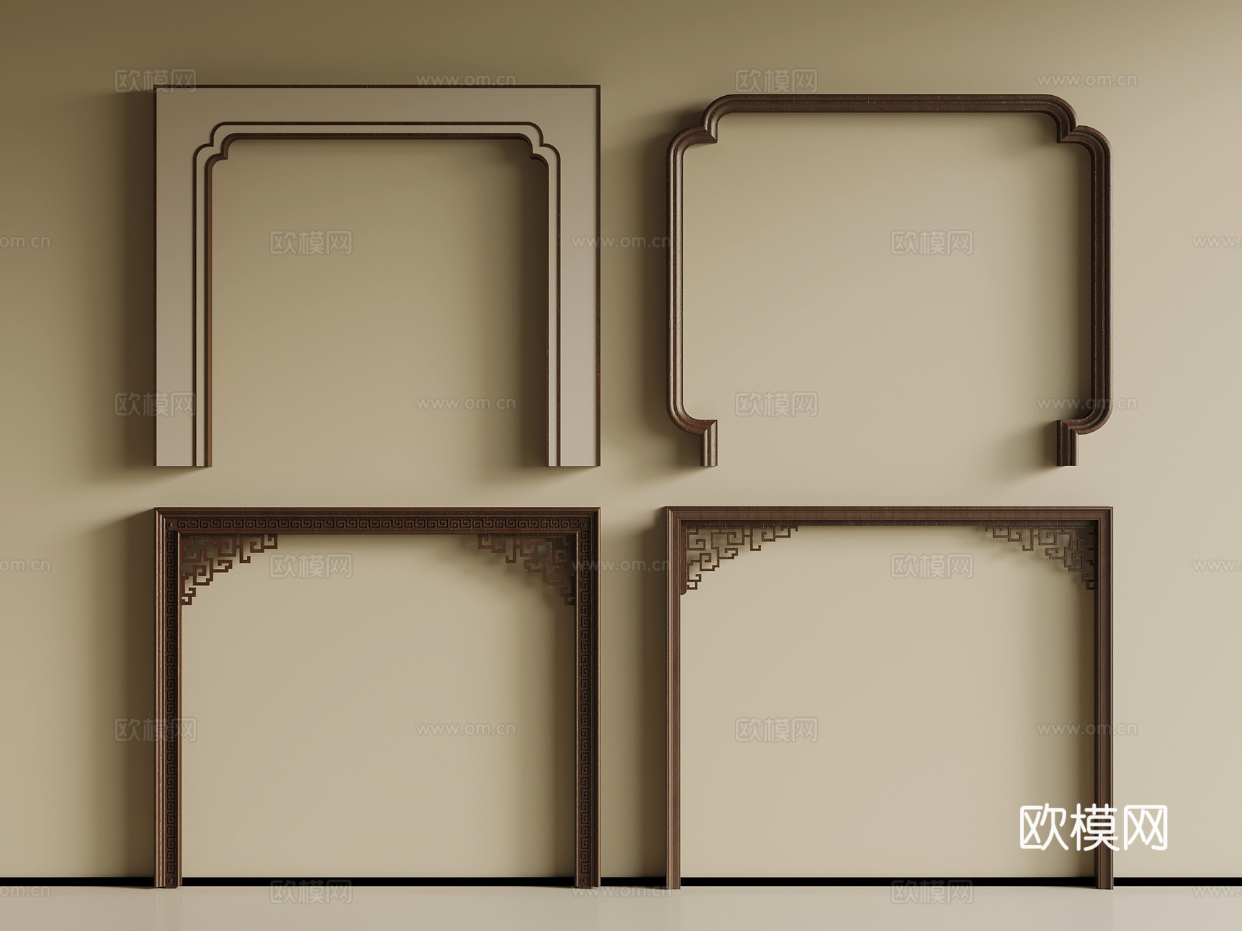 新中式门套 垭口3d模型