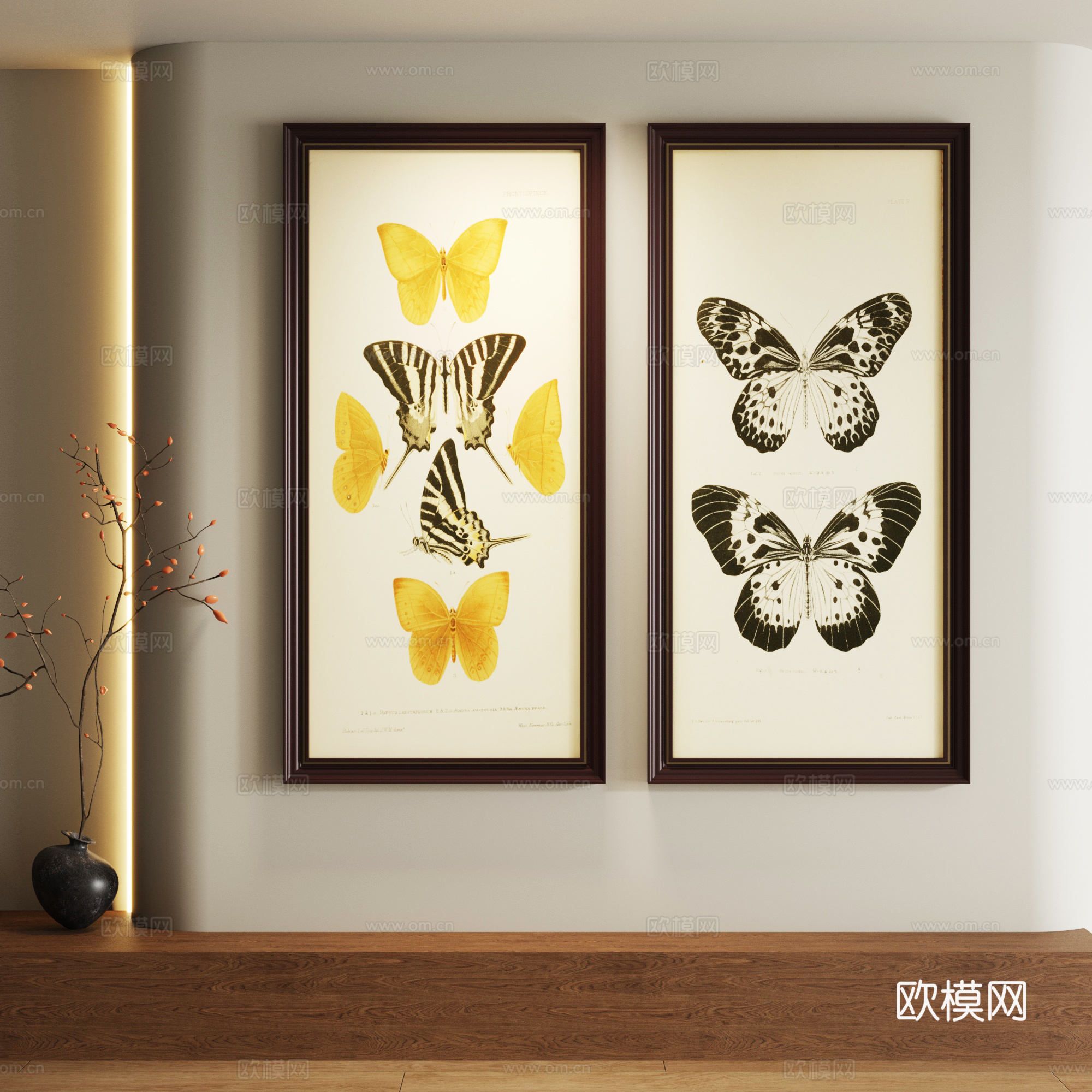 复古装饰画su模型