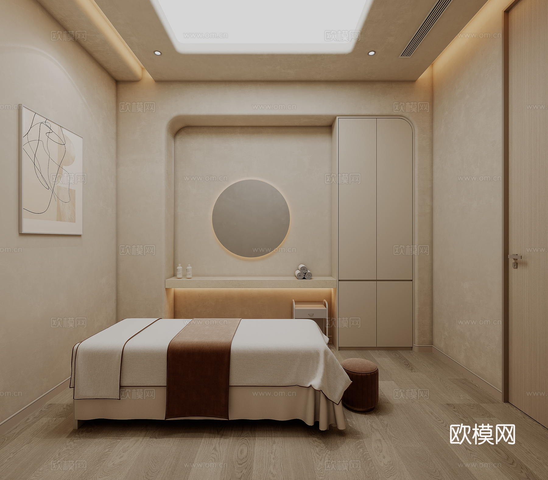 侘寂风美容院SPA3d模型