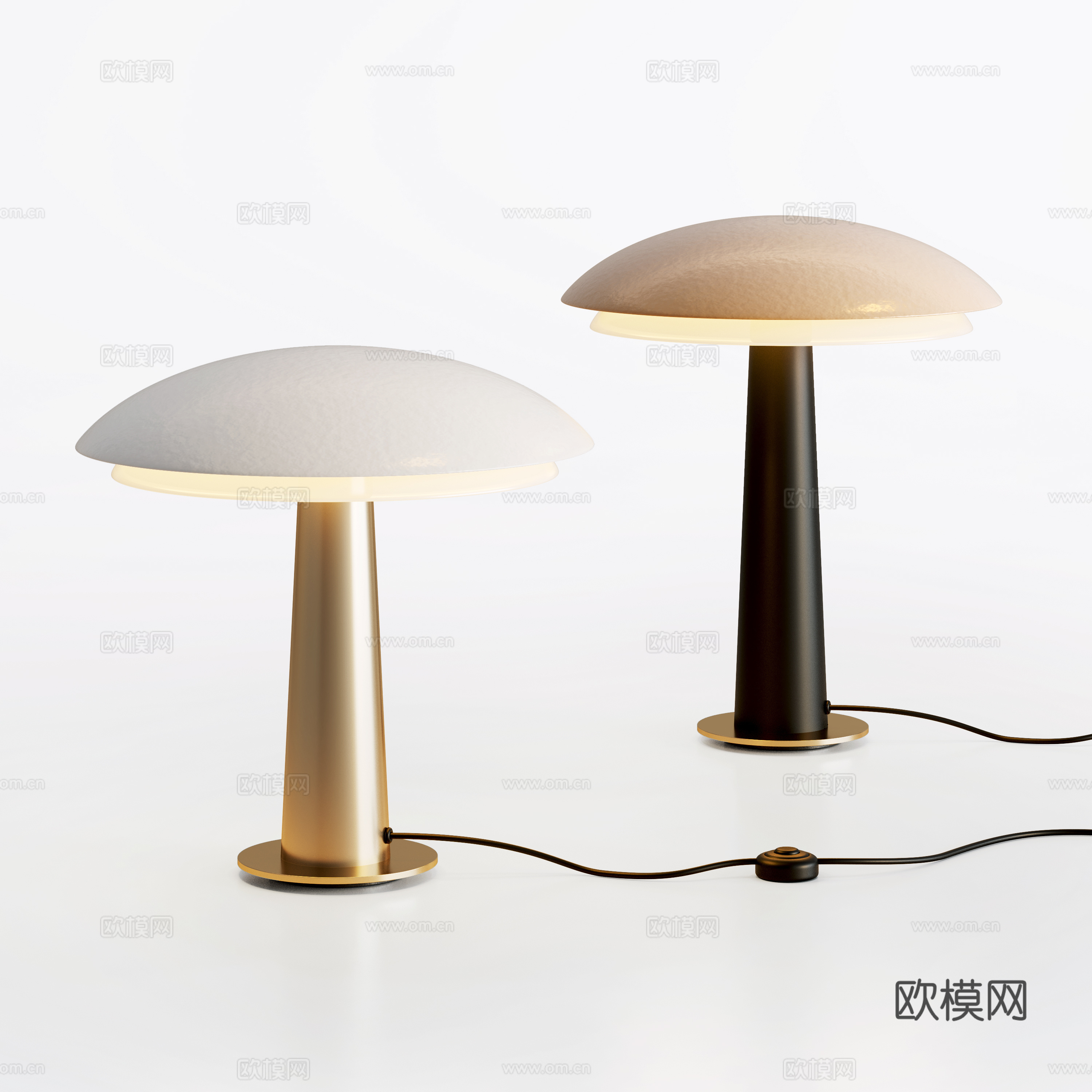 phillips × 金属台灯 × 书桌台灯 × 奶油风台灯su模型