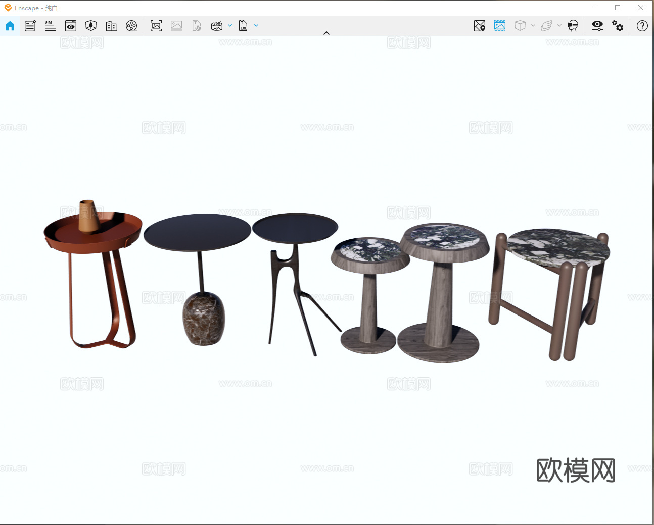 边几 角几 木边几 金属边几 石材边几 大理石边几 圆几su模型