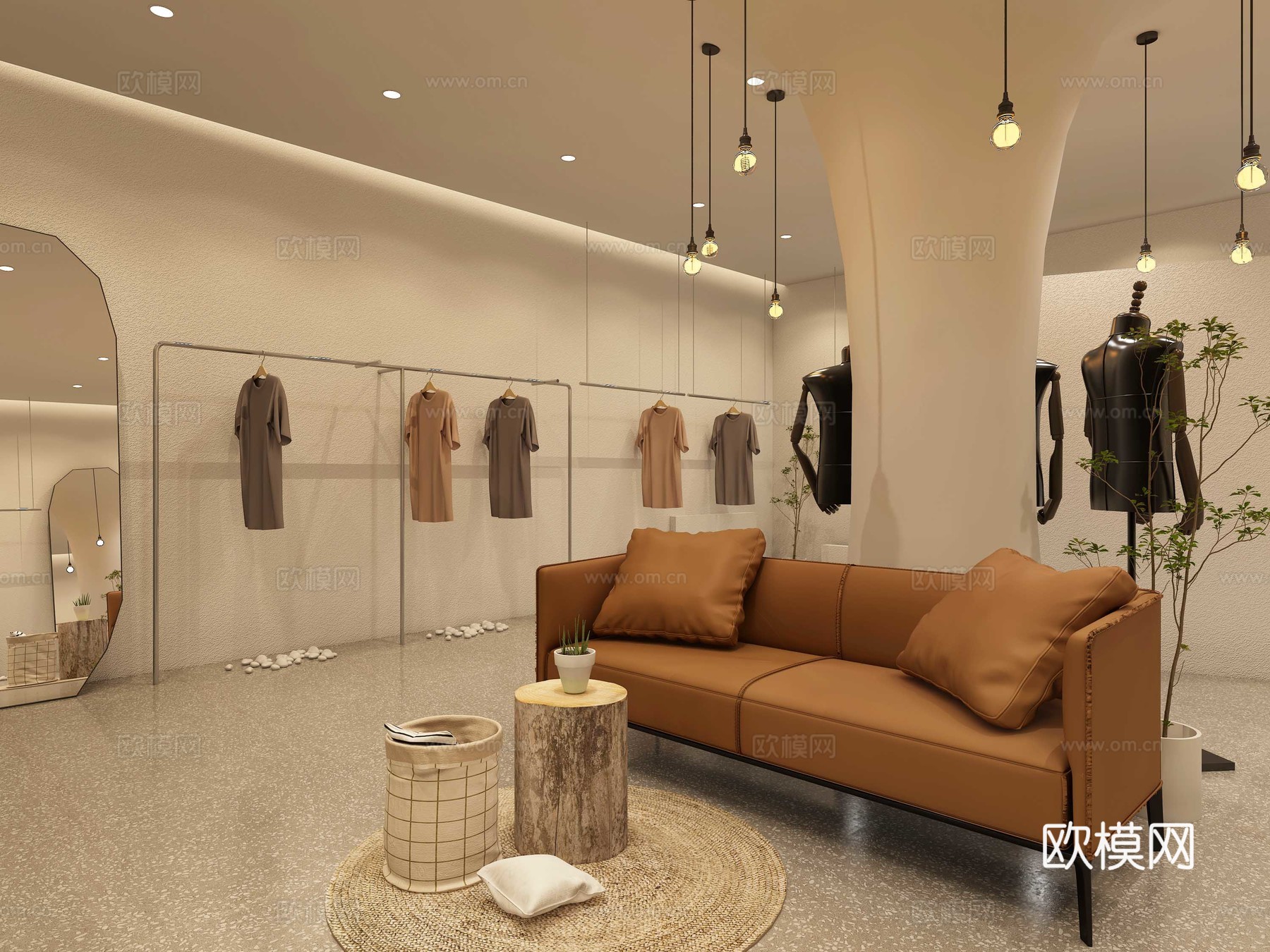 现代男装店3d模型