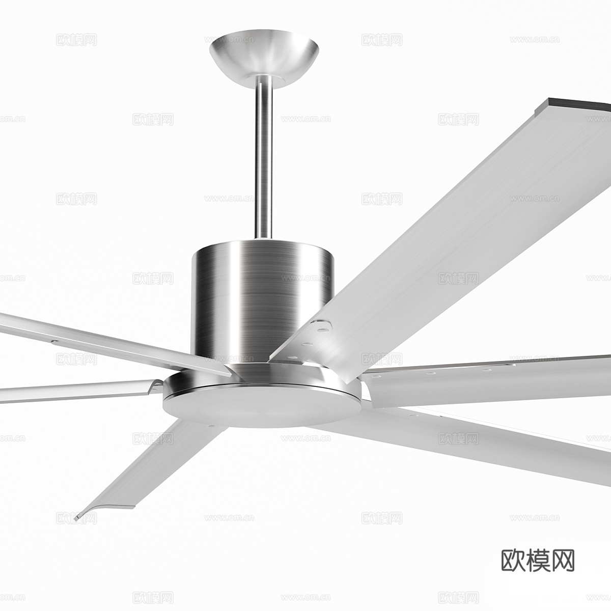 现代意式极简金属风扇灯3d模型