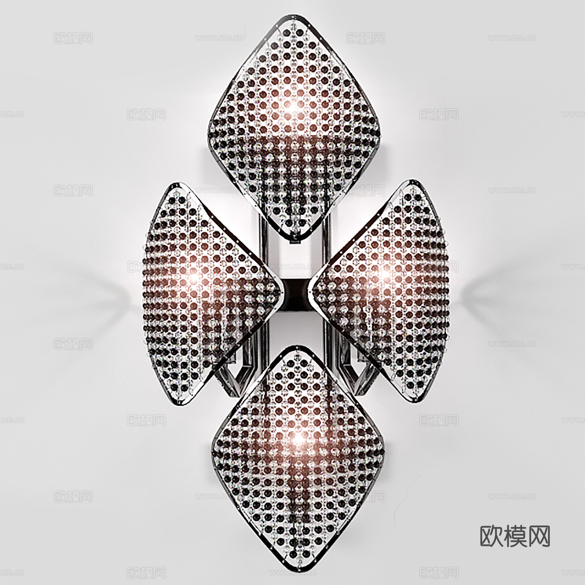 现代轻奢壁灯  水晶壁灯 床头壁灯su模型