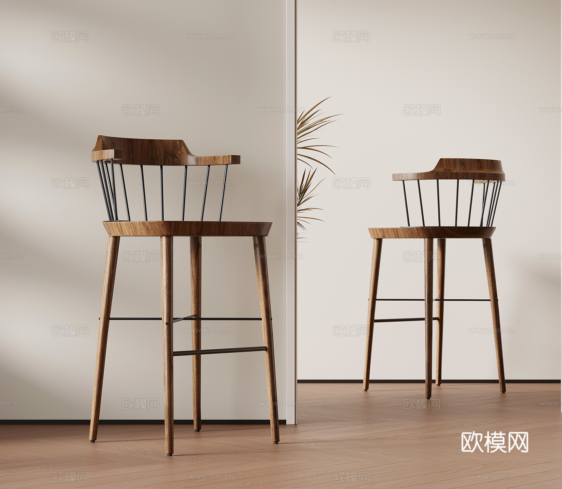 吧椅 诧寂风吧椅 椅子 高脚椅3d模型