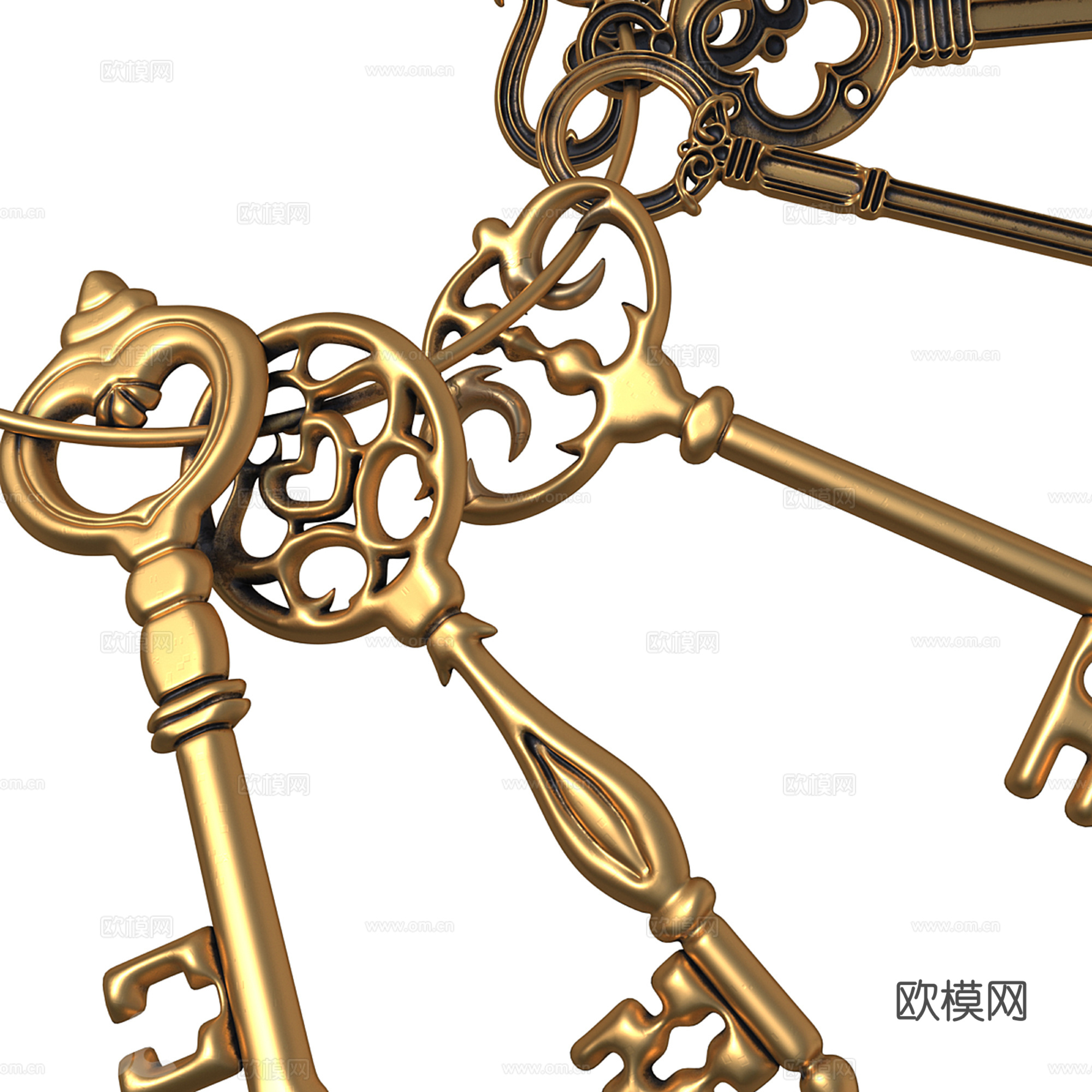 复古钥匙su模型