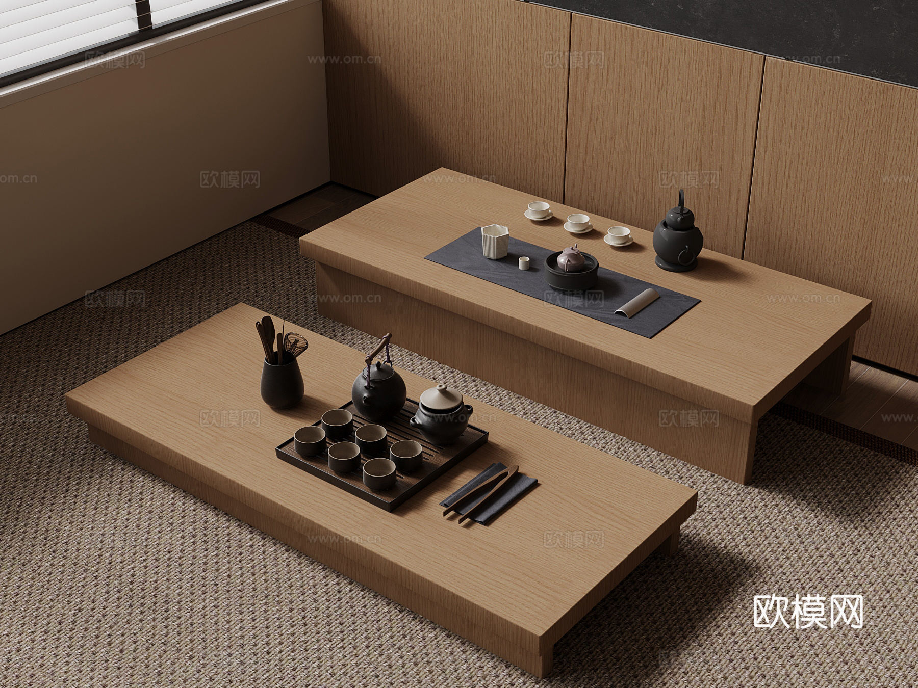 26新中式茶具 茶壶 茶杯su模型
