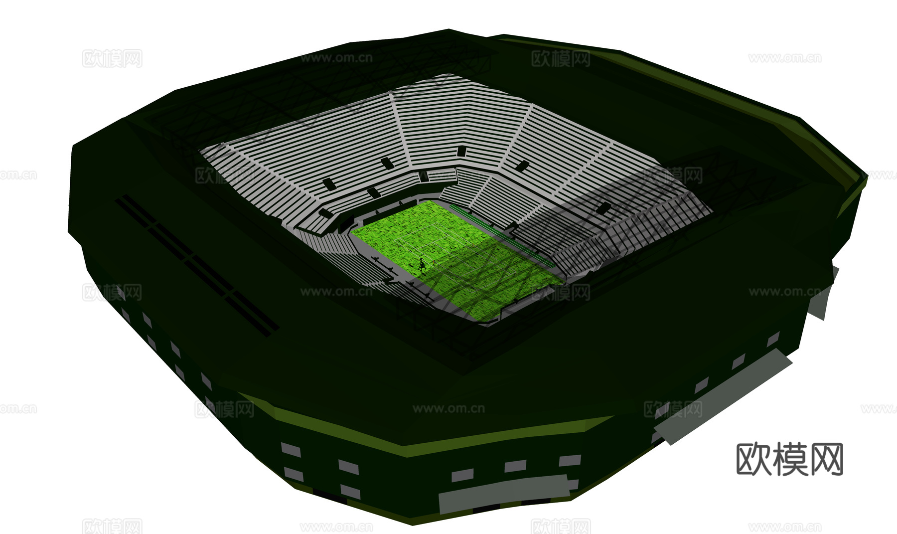 现代体育建筑 露天体育场 体育中心 比赛场地 体育馆 足球场3d模型
