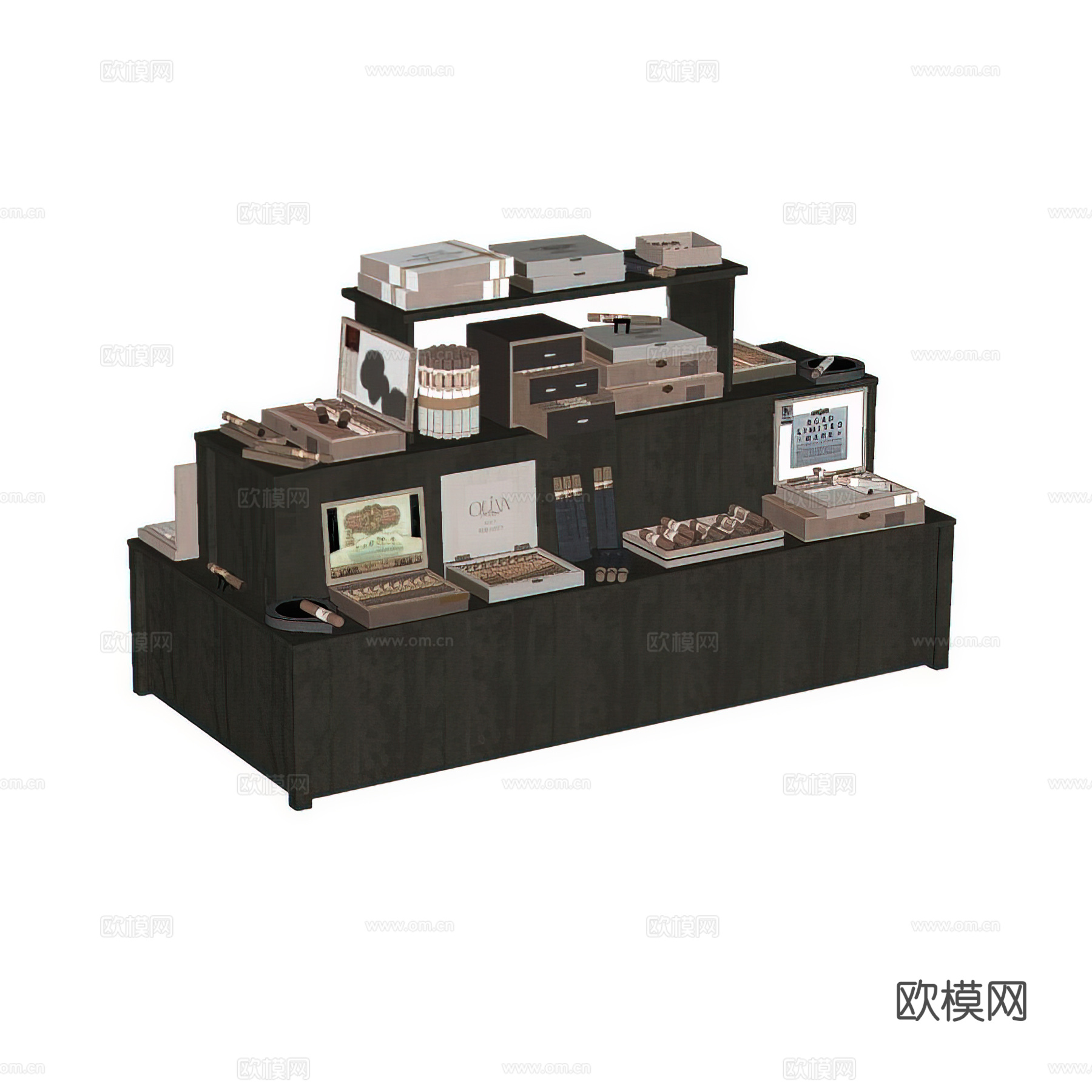 现代货架 装饰摆件 展示架 货柜su模型
