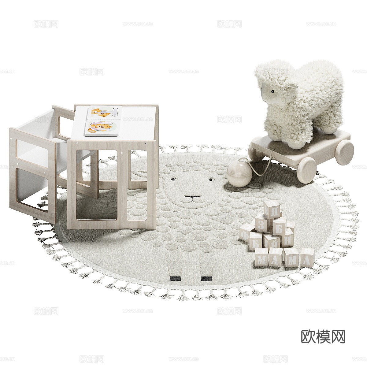 圆形地毯3d模型