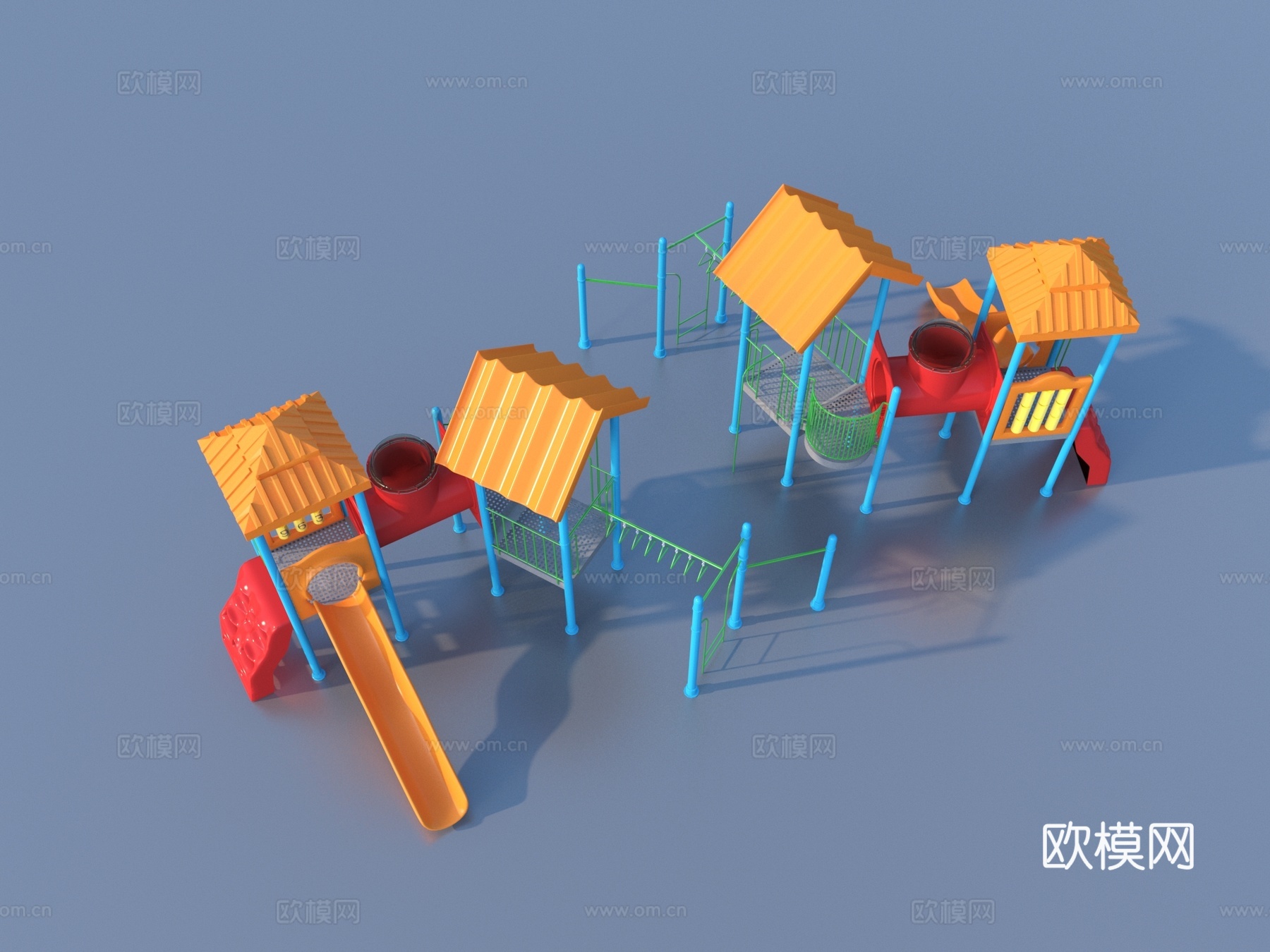 游乐设施 幼儿园 滑梯3d模型