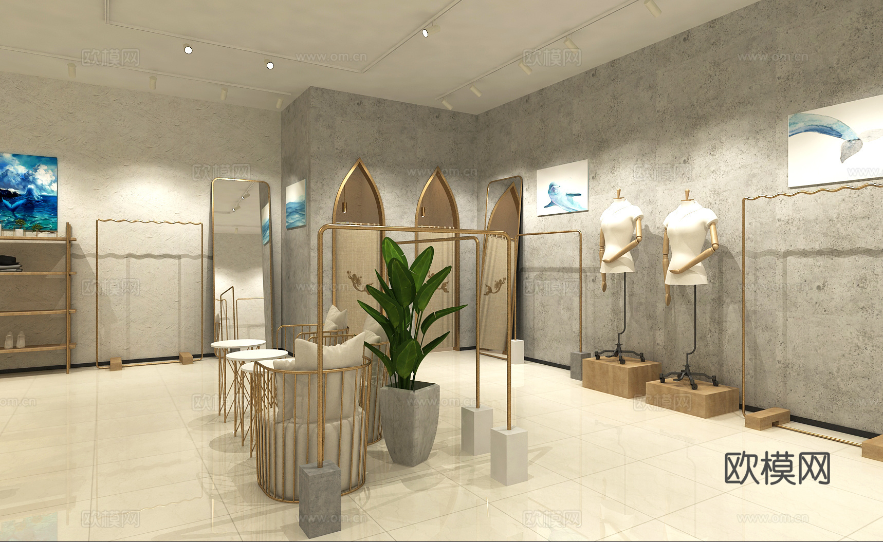 湖州万达服装店3d模型