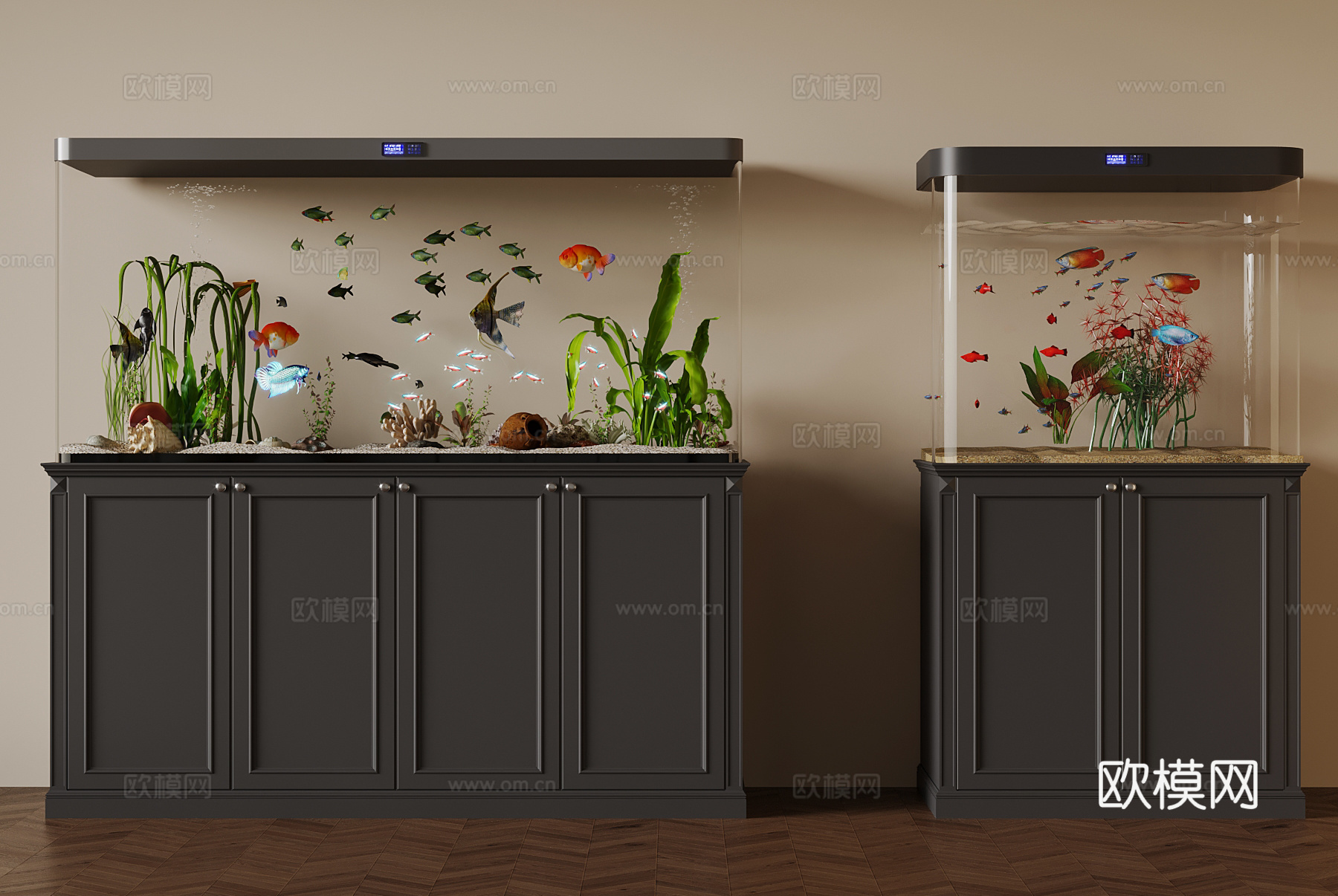 法式鱼缸3d模型
