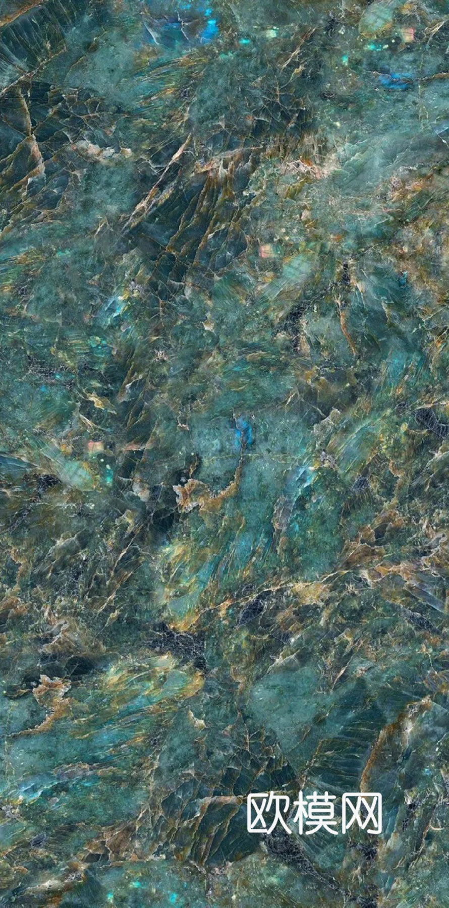 现代透光奢石大理石绿色奢石星辰大海贴图