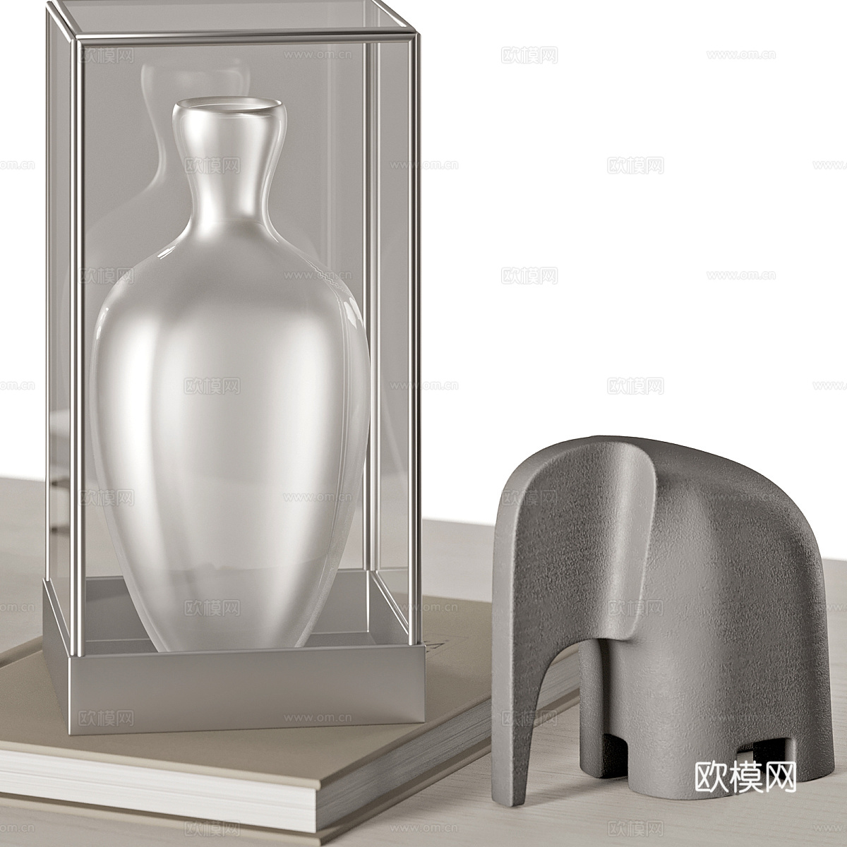 现代意式饰品摆件组合3d模型