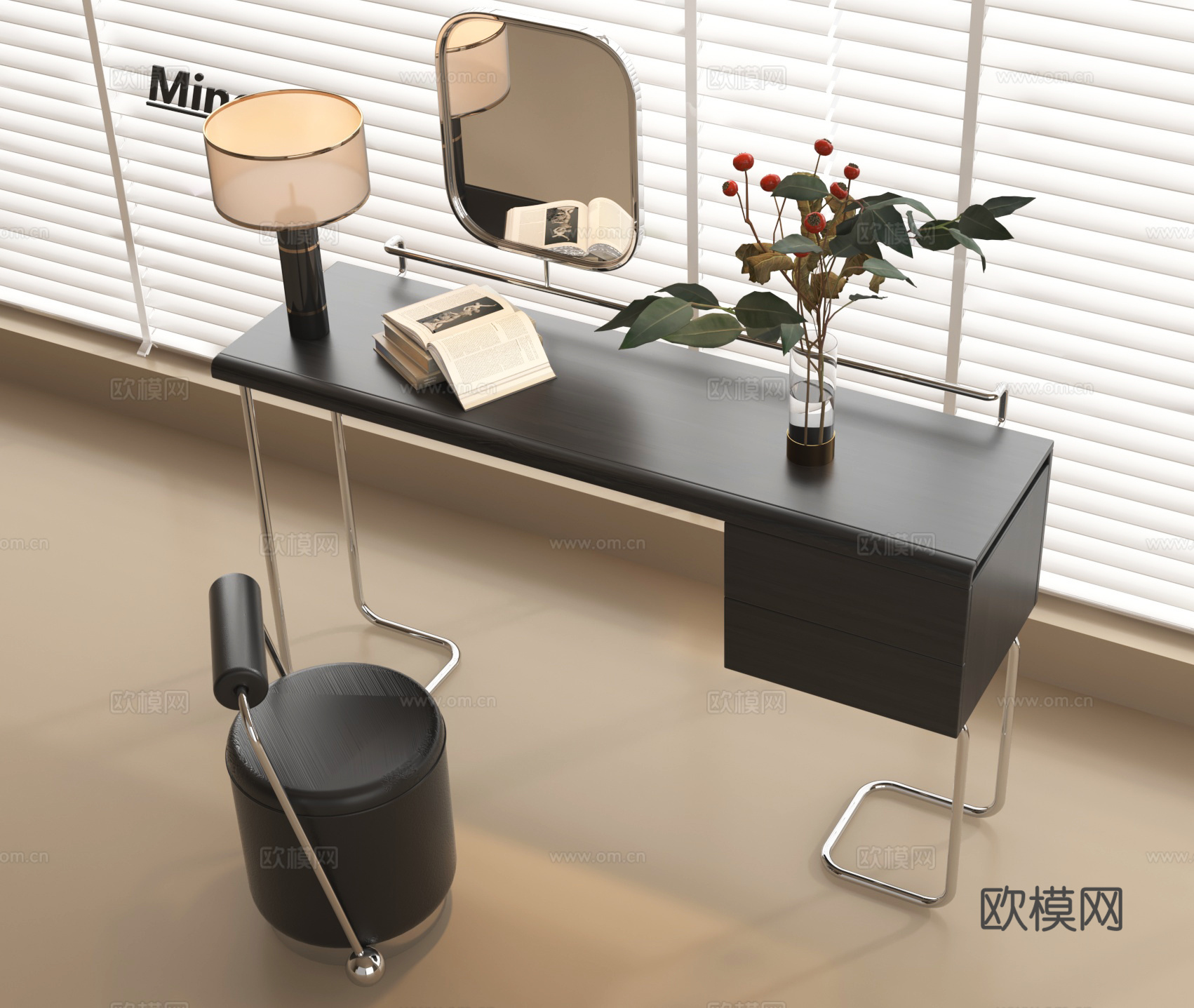梳妆台 化妆桌3d模型