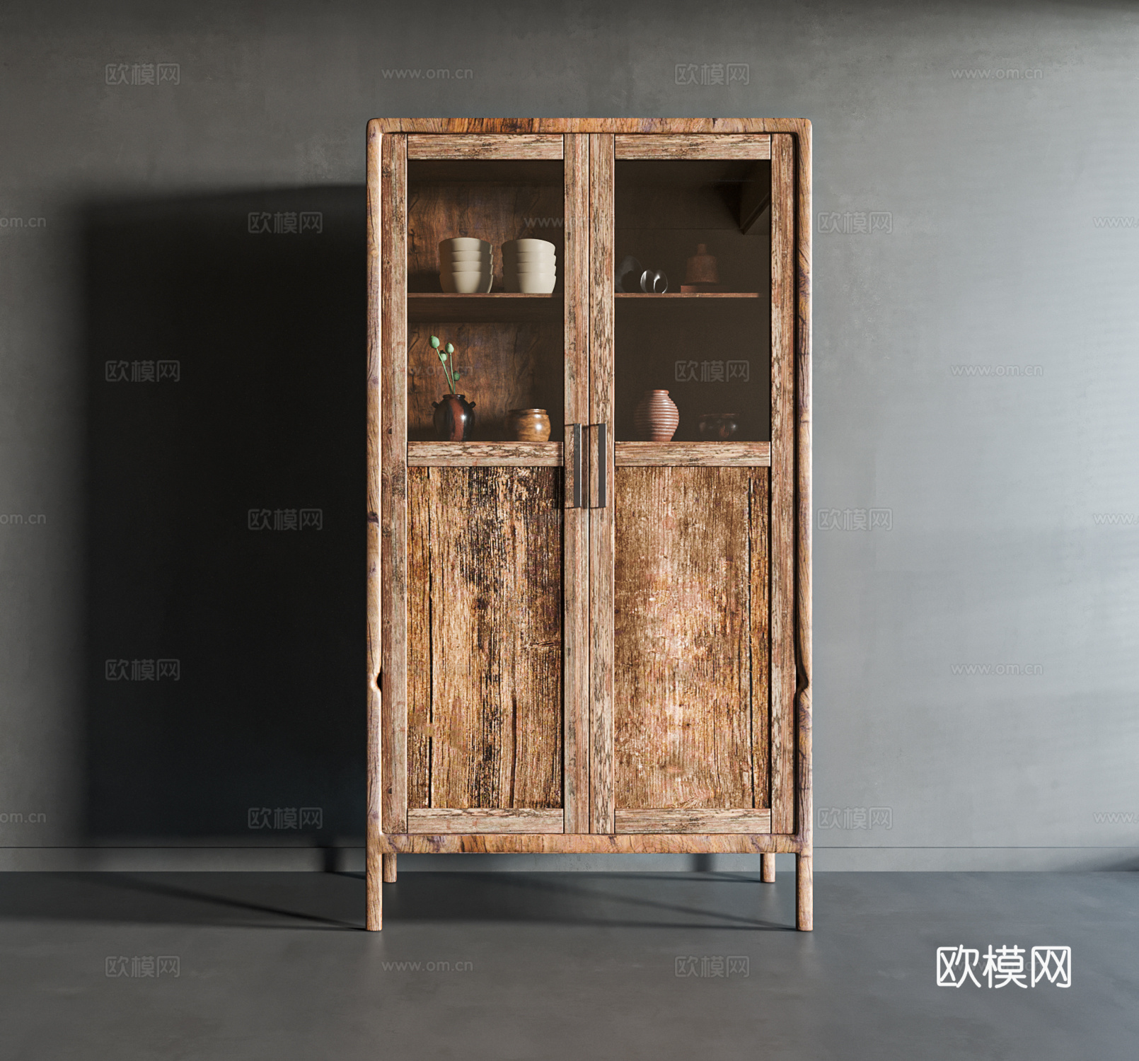 侘寂风装饰柜 高柜3d模型