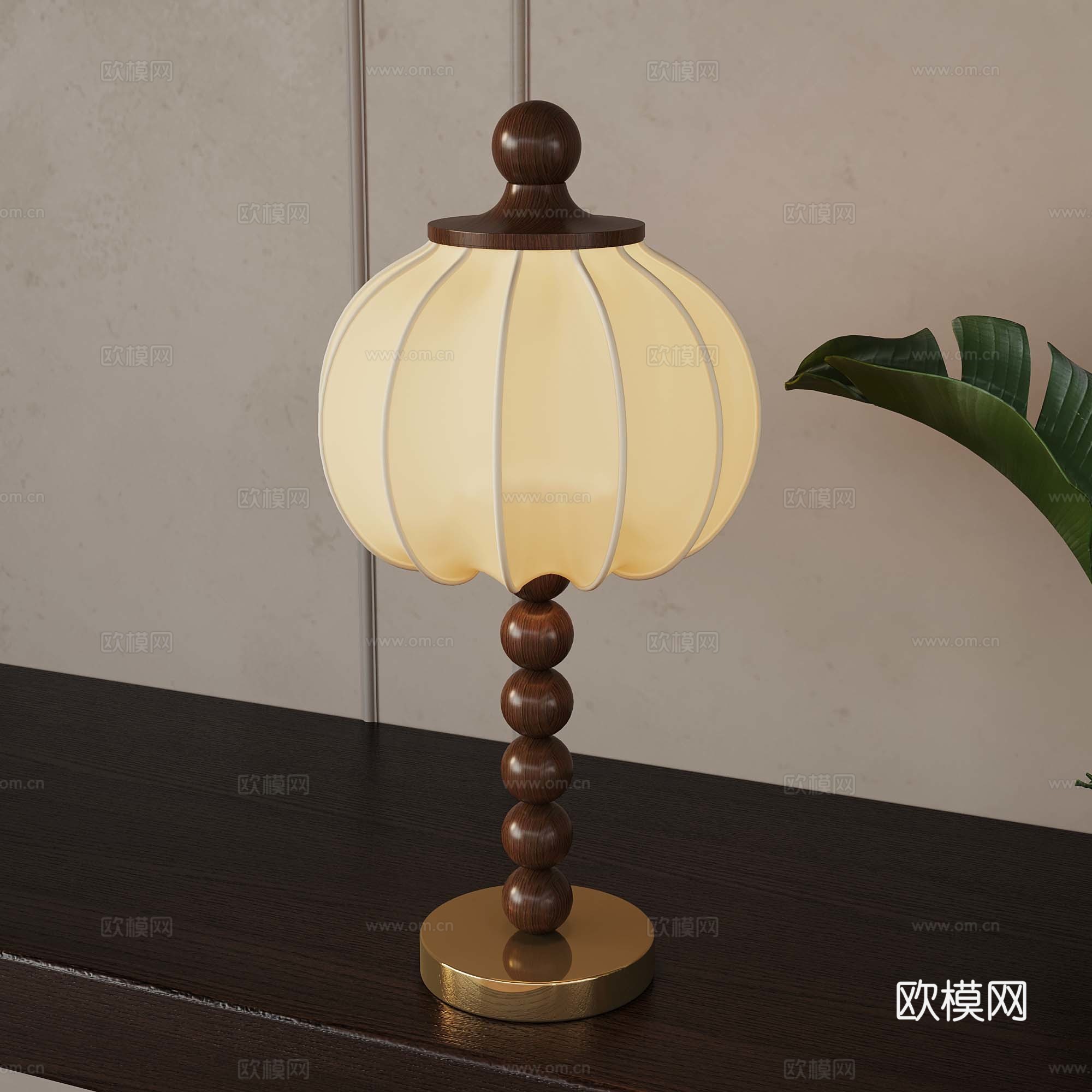法式中古风台灯su模型