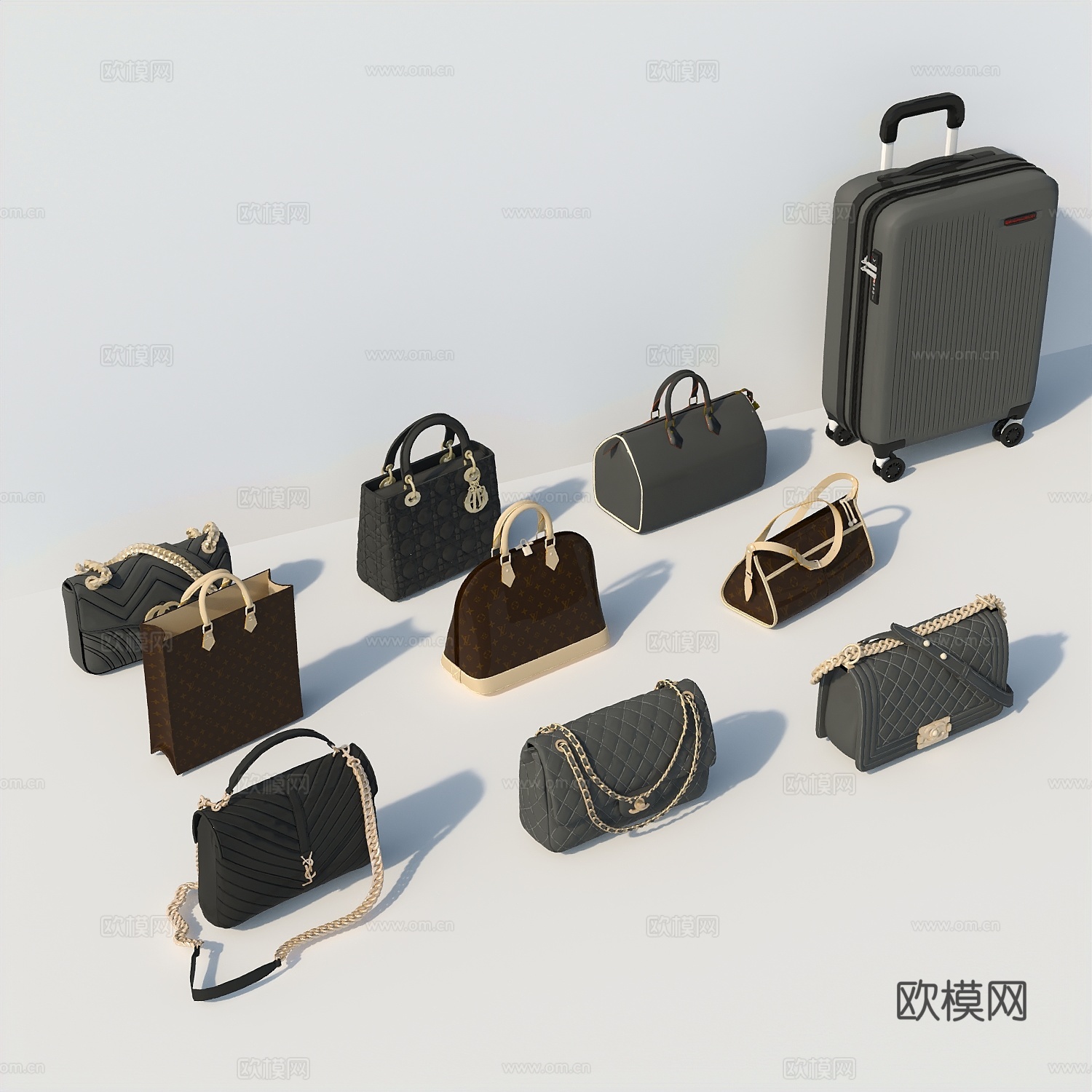 女生包包 包包3d模型