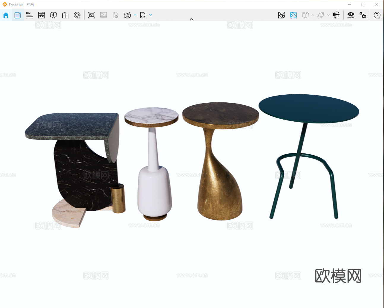 边几 角几 金属边几 石材边几 大理石边几 圆几su模型
