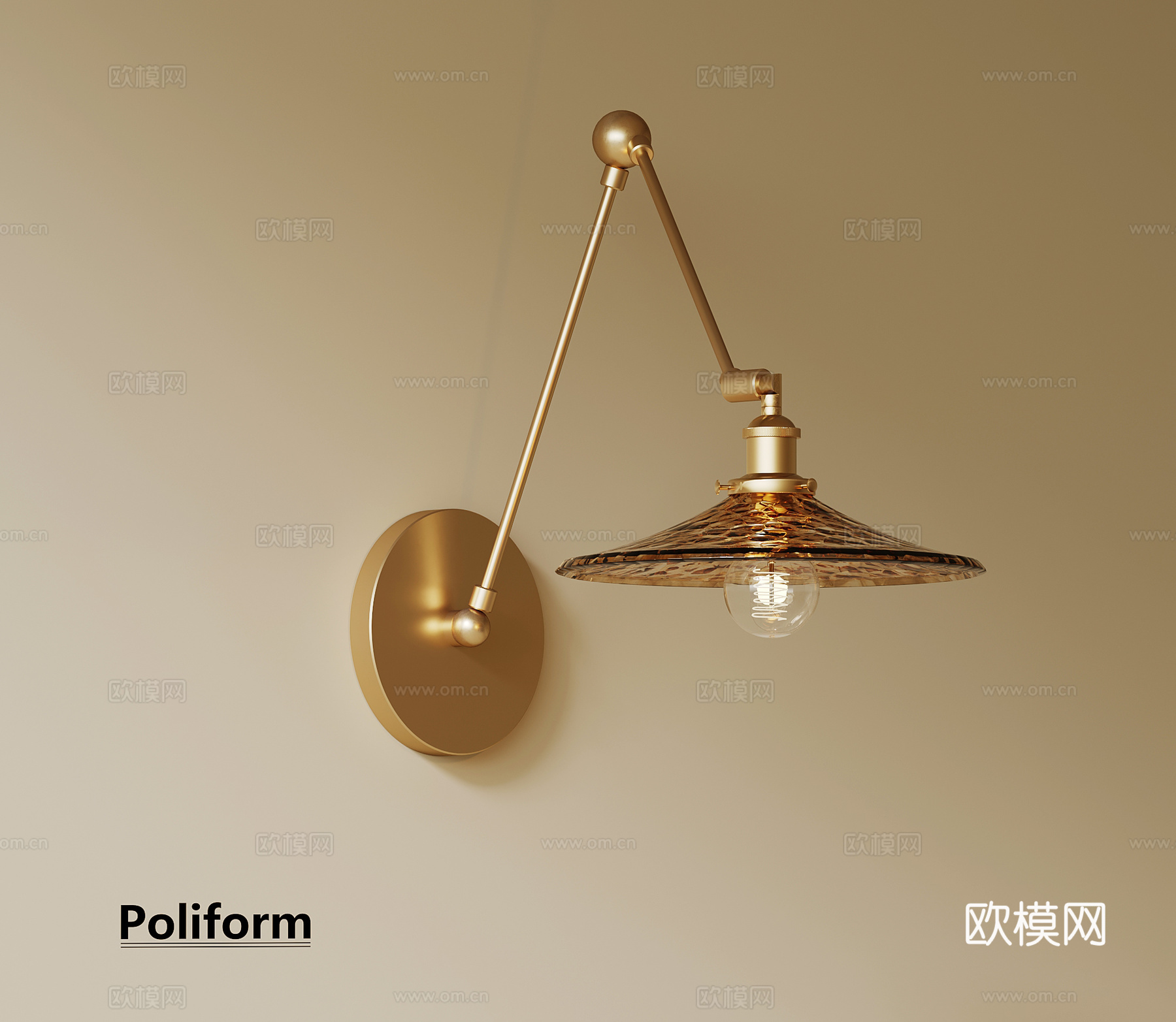 法式中古风壁灯 床头壁灯 装饰灯3d模型