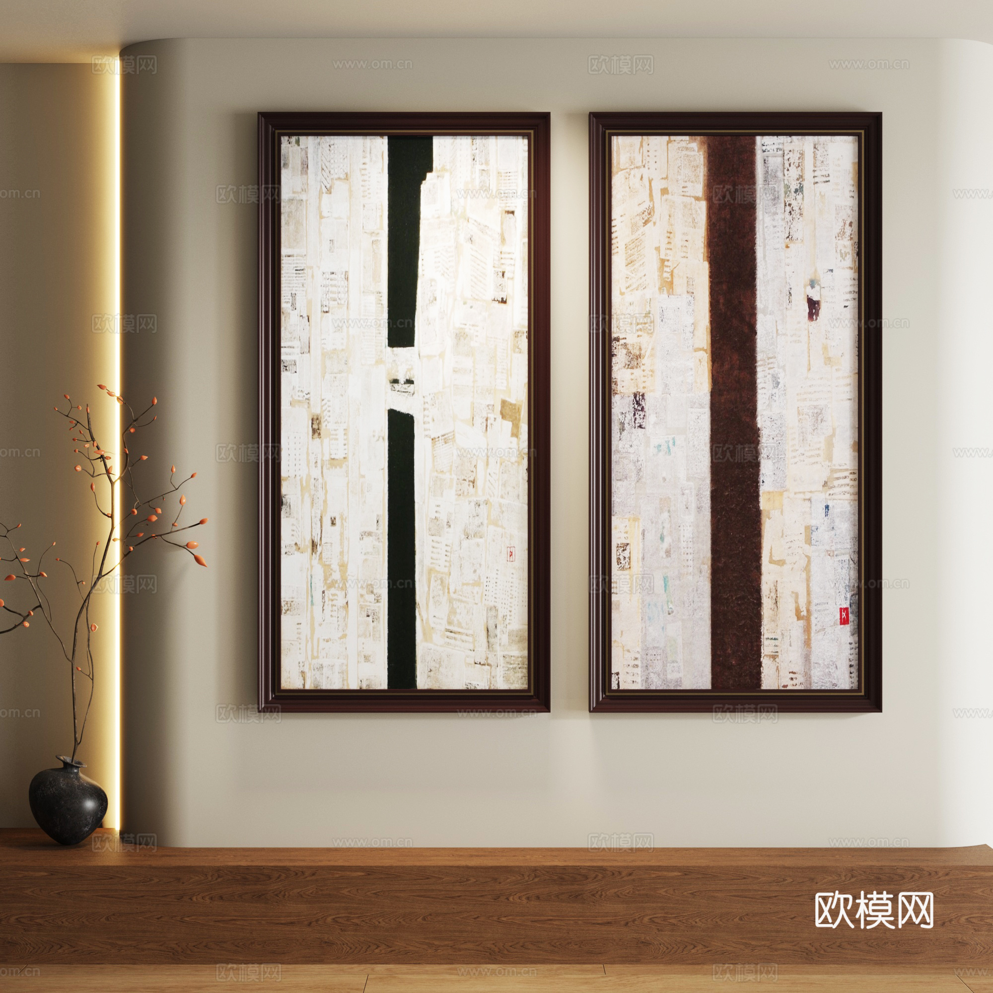 现代装饰画su模型