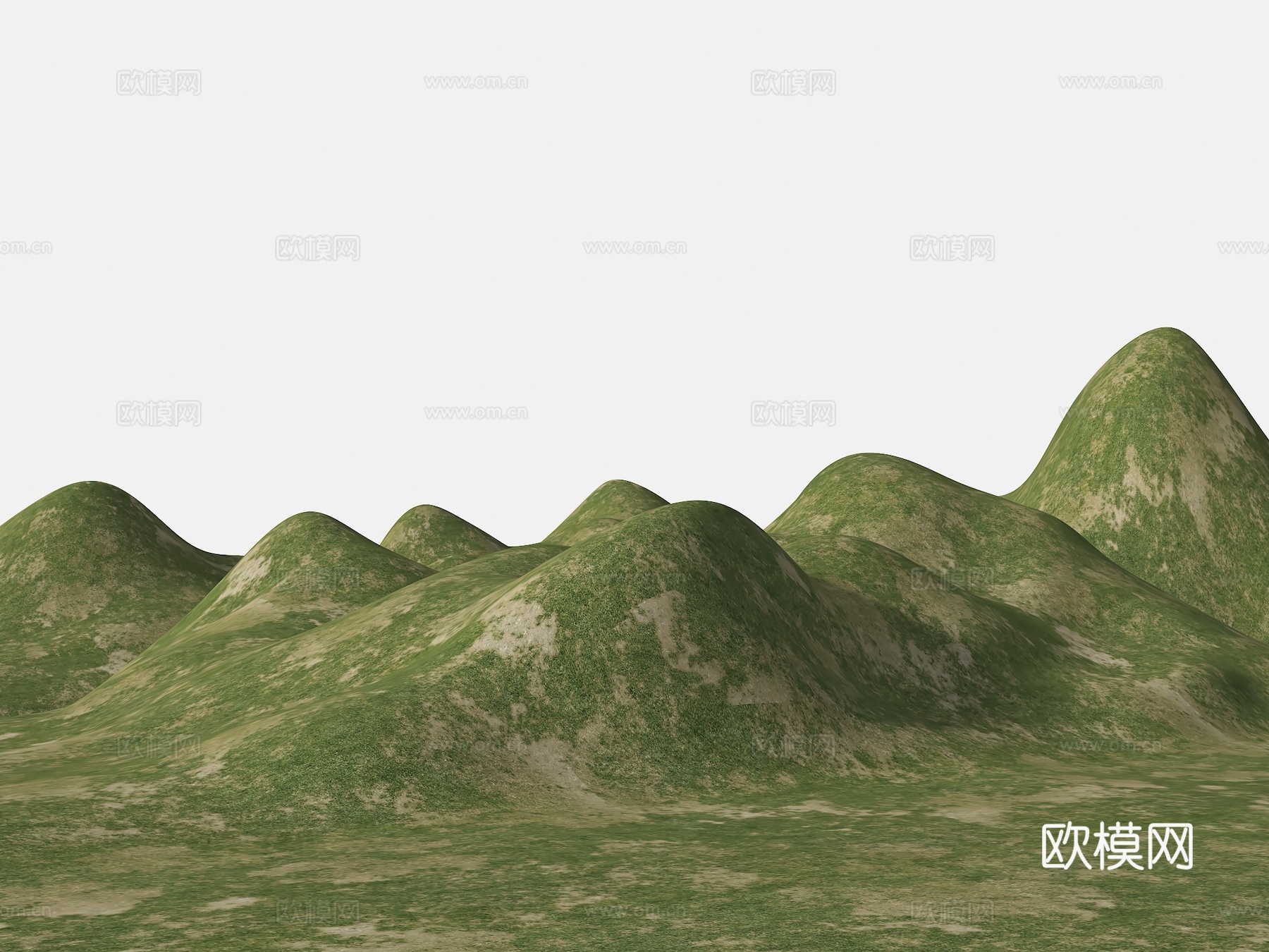 现代群山山脉 山体 山地 公园景观 地形 山地公园 自然山体3d模型