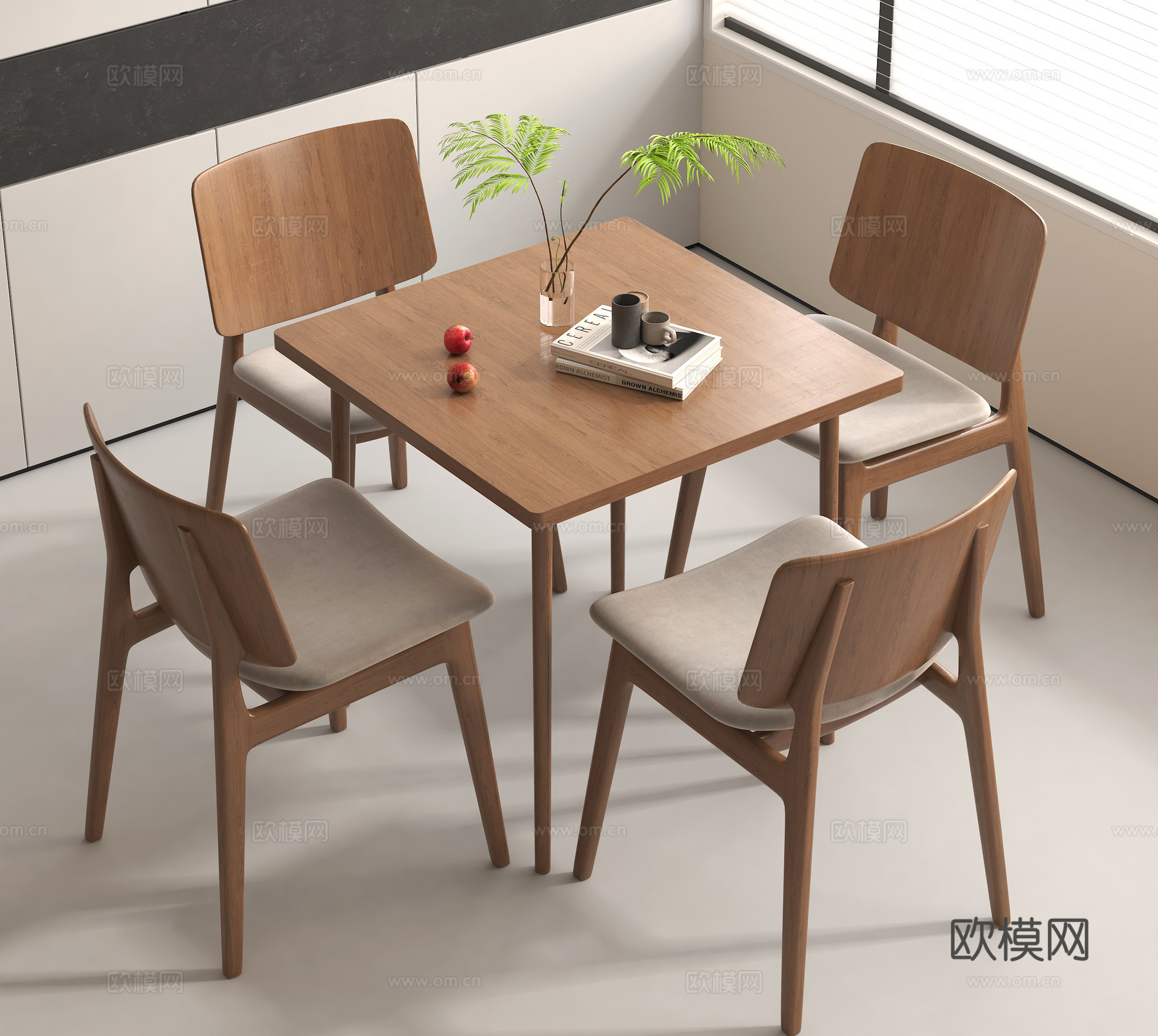 休闲桌椅 餐厅桌椅 咖啡桌椅 洽谈桌椅3d模型