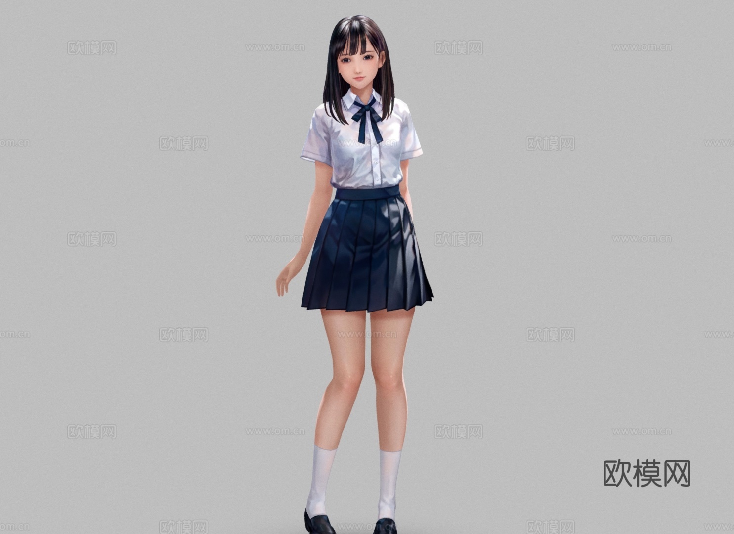 二次元美少女 二次元美女 动漫人物 虚拟人物3d模型
