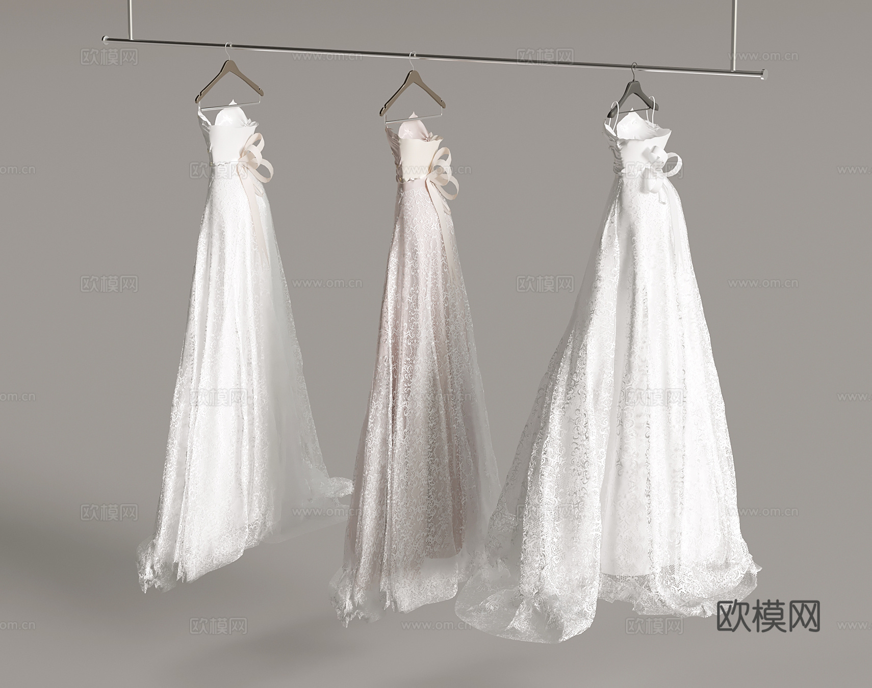 05现代服装 婚纱3d模型