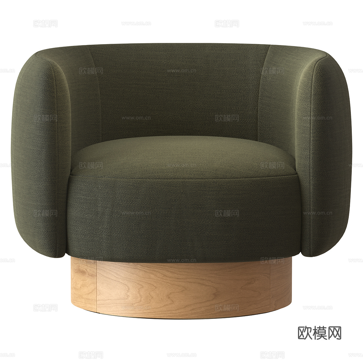 现代意式布艺扶手椅3d模型
