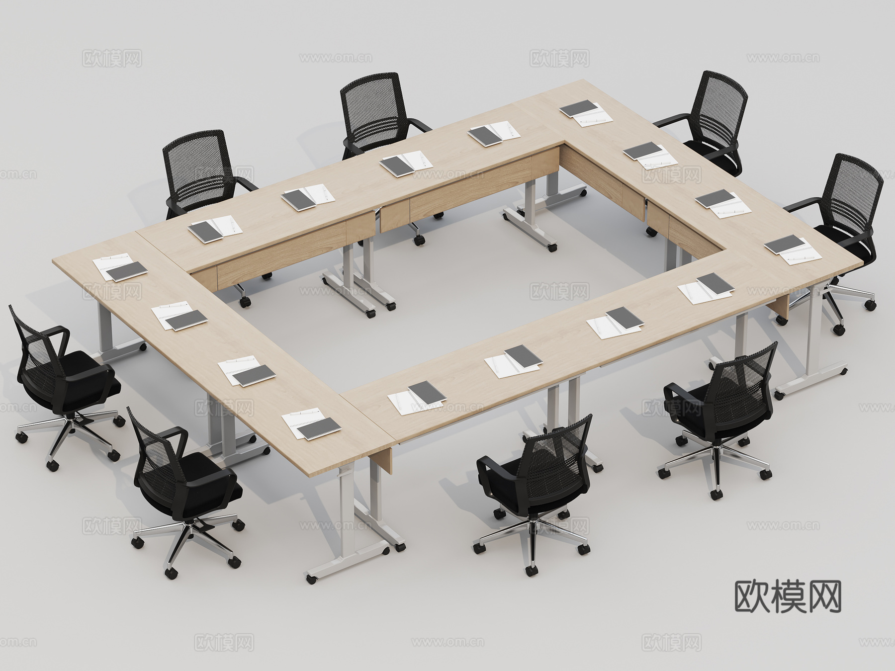 培训桌 会议桌3d模型