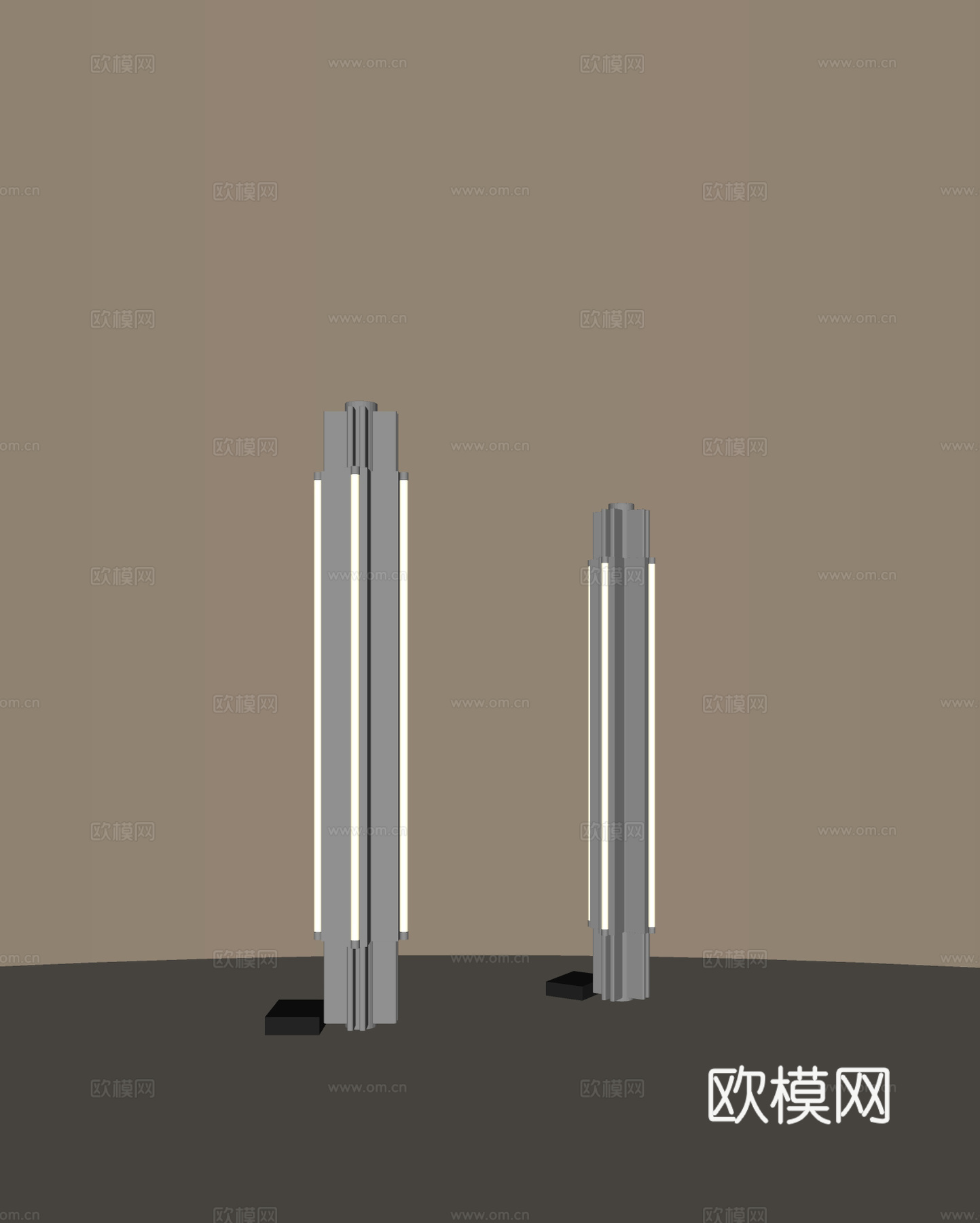 工业风落地灯 金属落地灯 客厅落地灯 书房落地灯 创意落地灯su模型