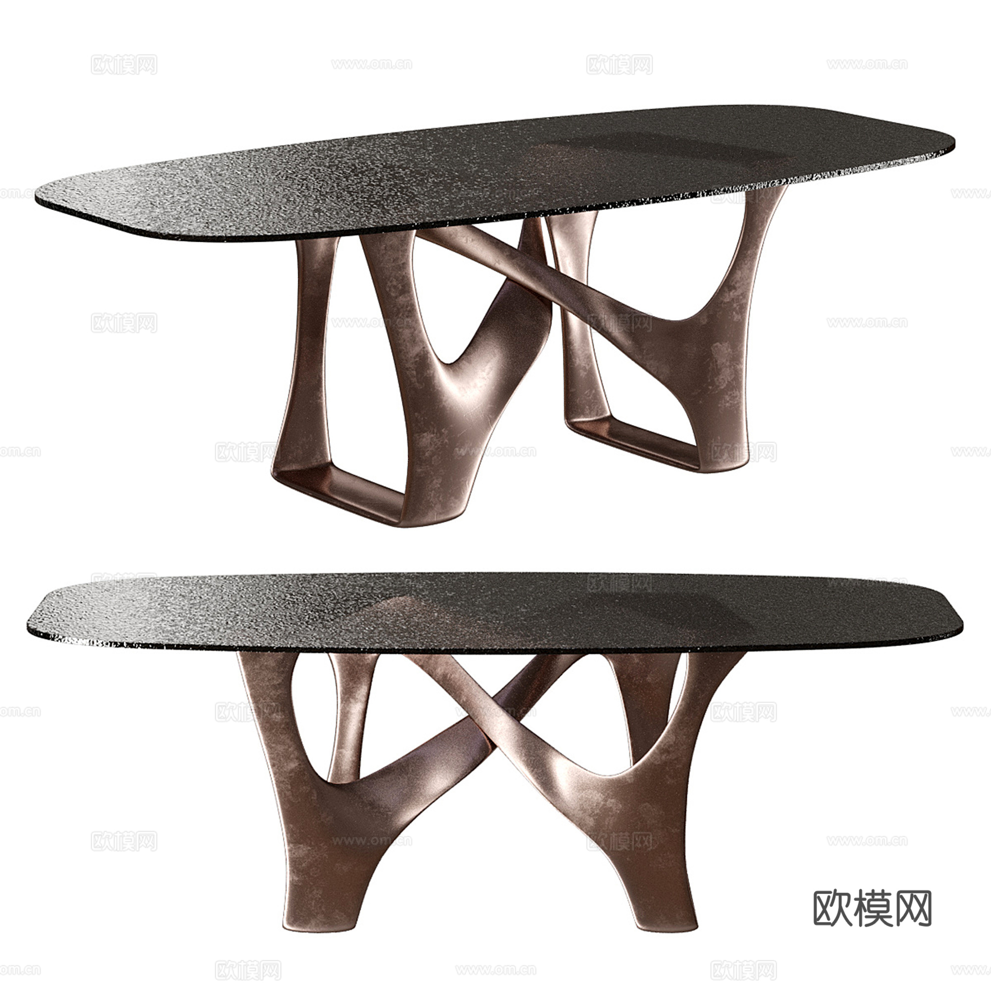 现代轻奢餐桌su模型