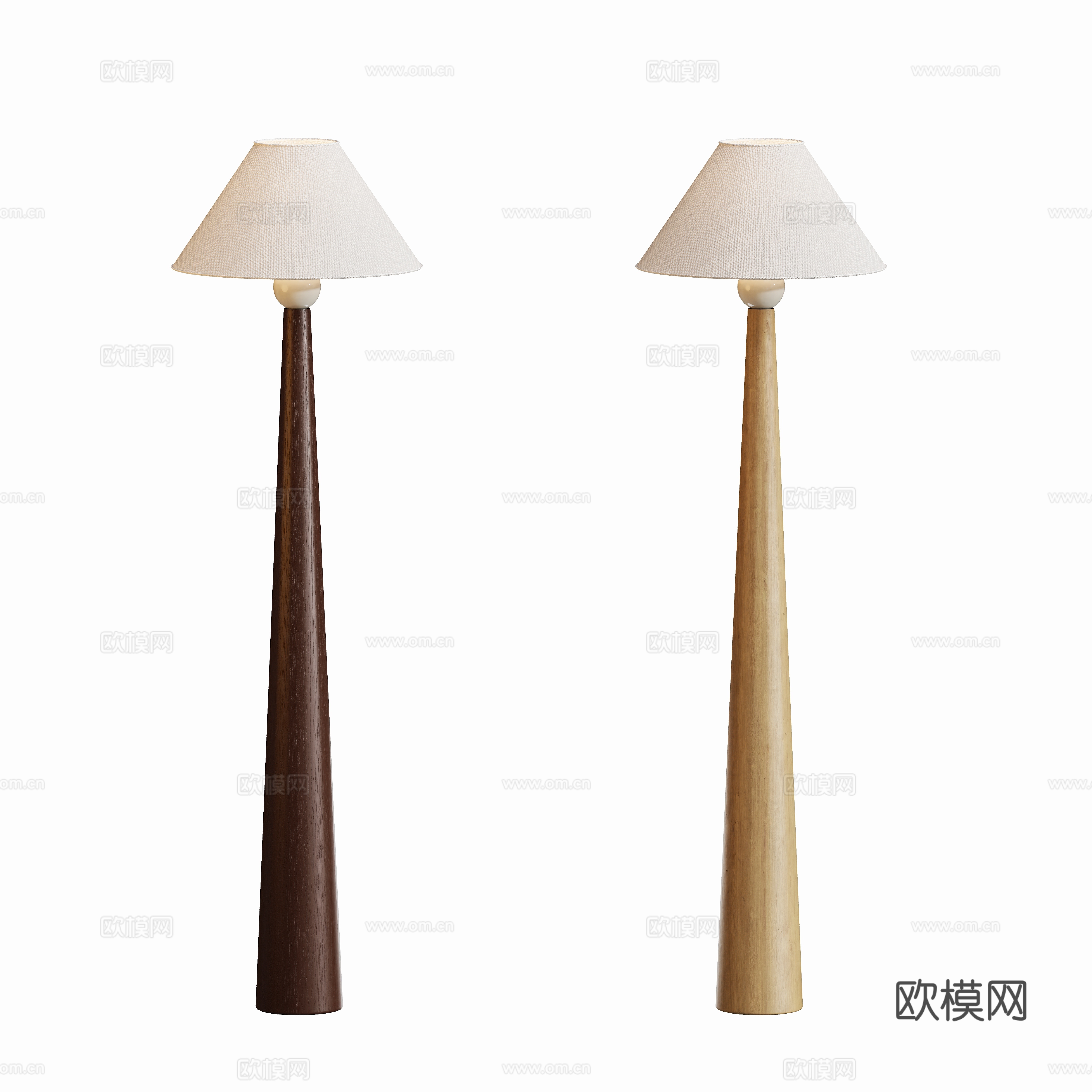 现代侘寂中古落地灯su模型