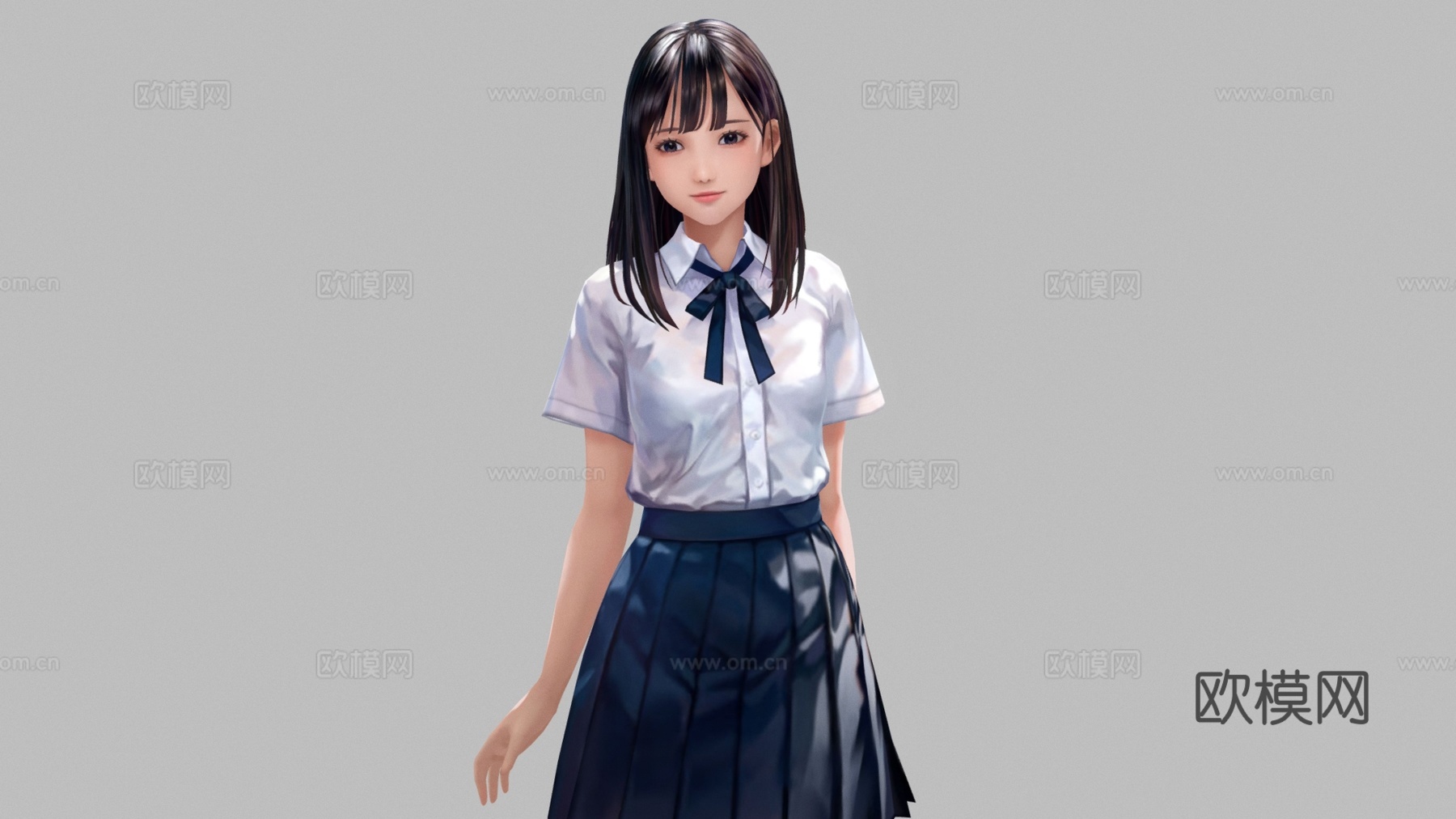 二次元美少女 二次元美女 动漫人物 虚拟人物3d模型