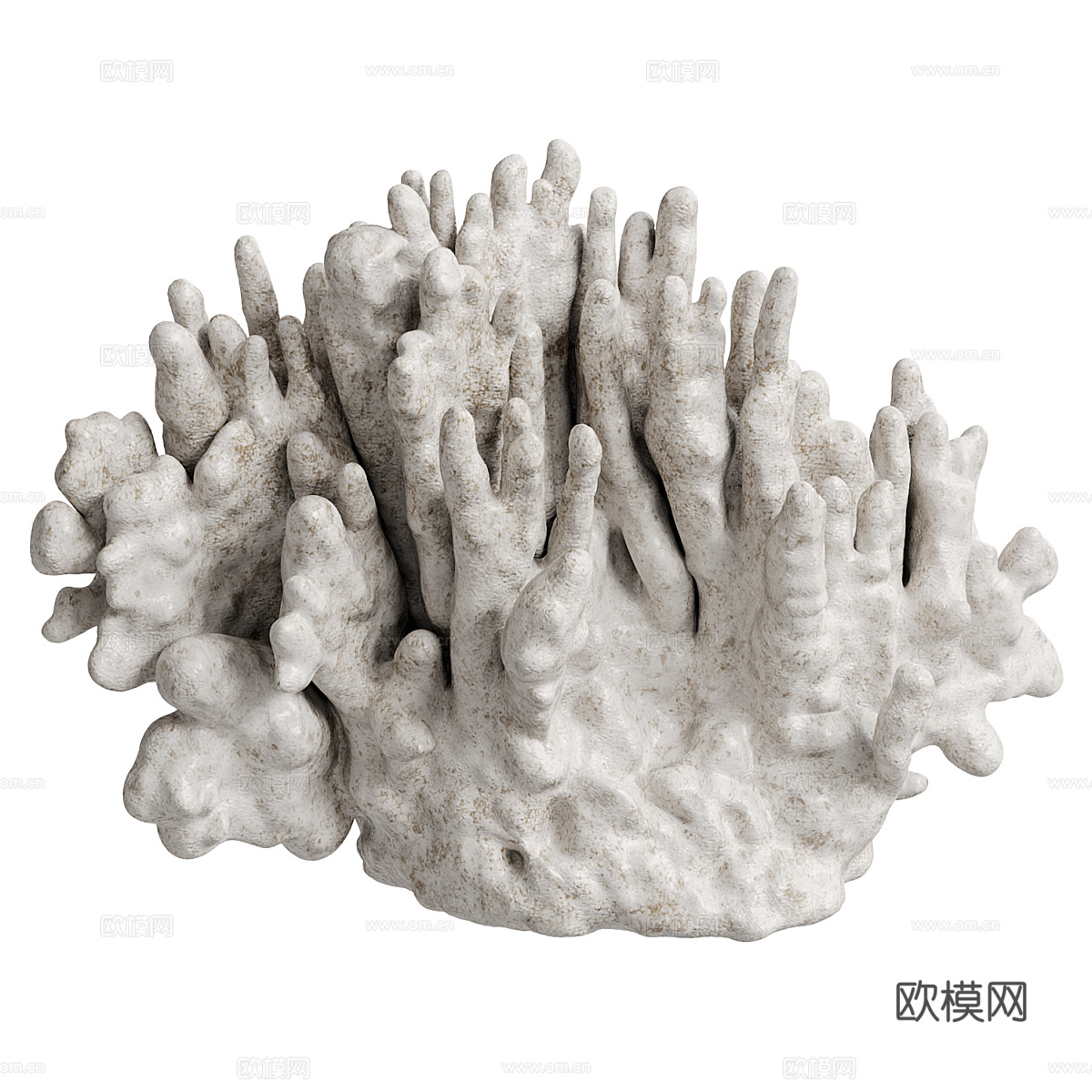 新中式树脂珊瑚雕塑摆件3d模型