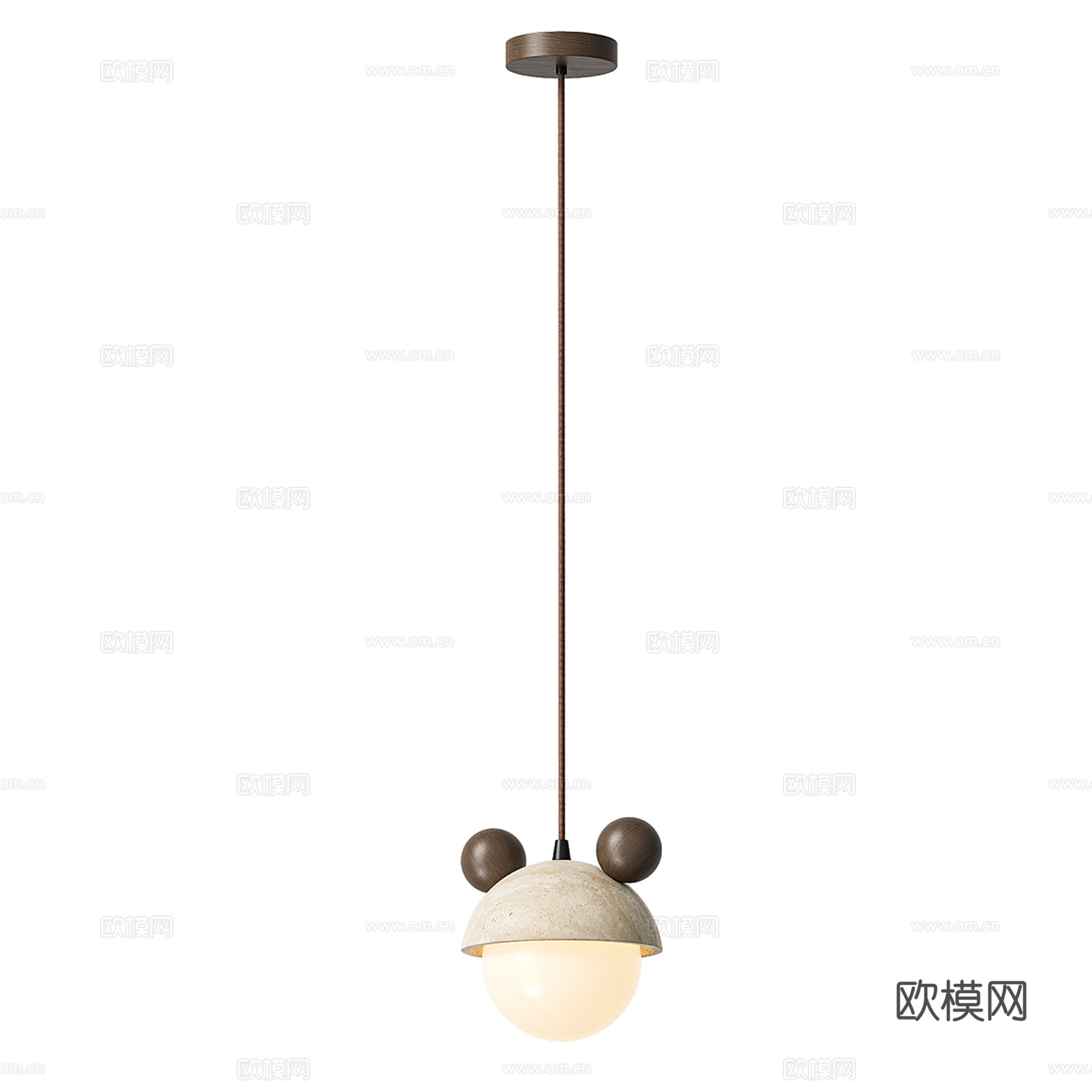 奶油风儿童吊灯3d模型