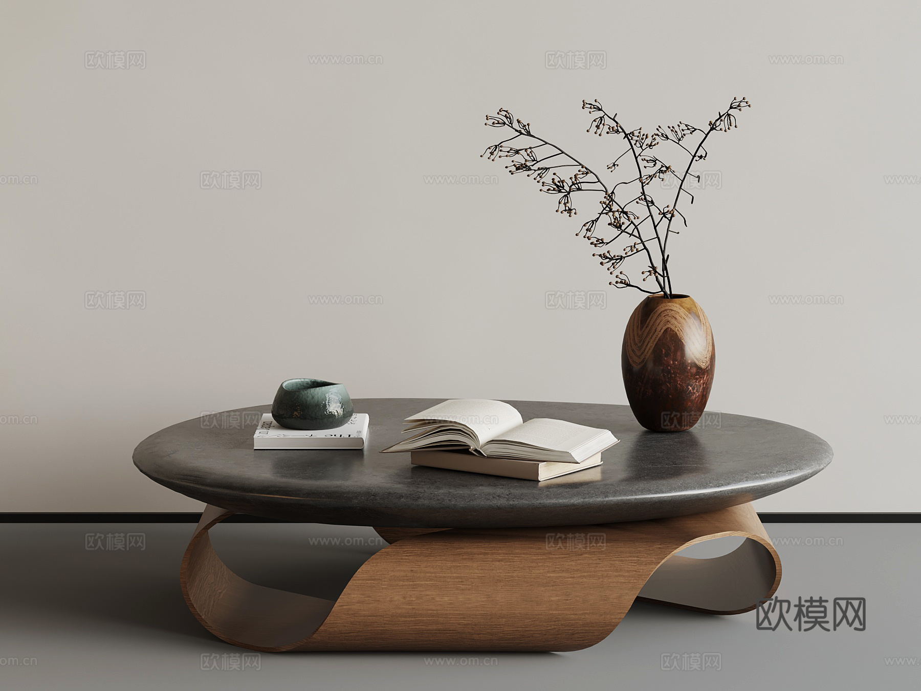 10现代茶几 摆件3d模型