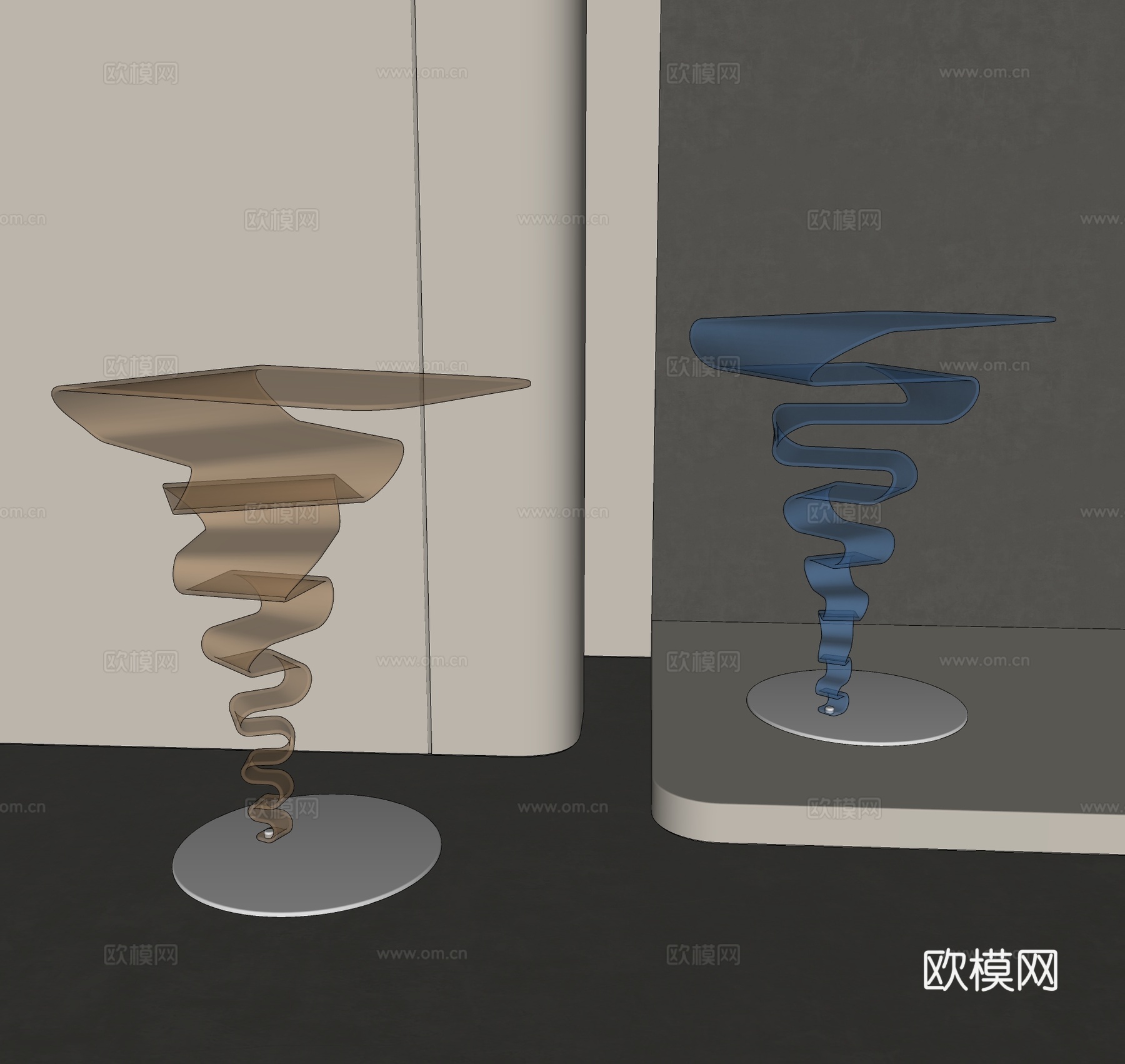 现代北欧吧台 现代吧桌 简约高脚桌高桌 酒吧桌子 休闲桌su模型