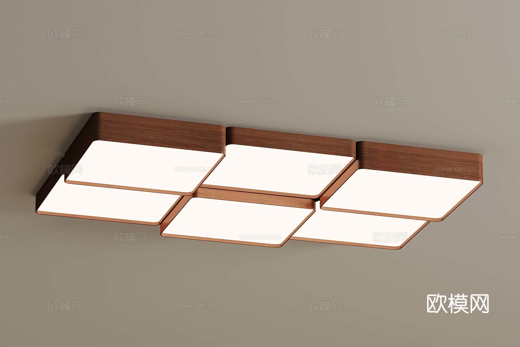 12现代中古风吸顶灯su模型