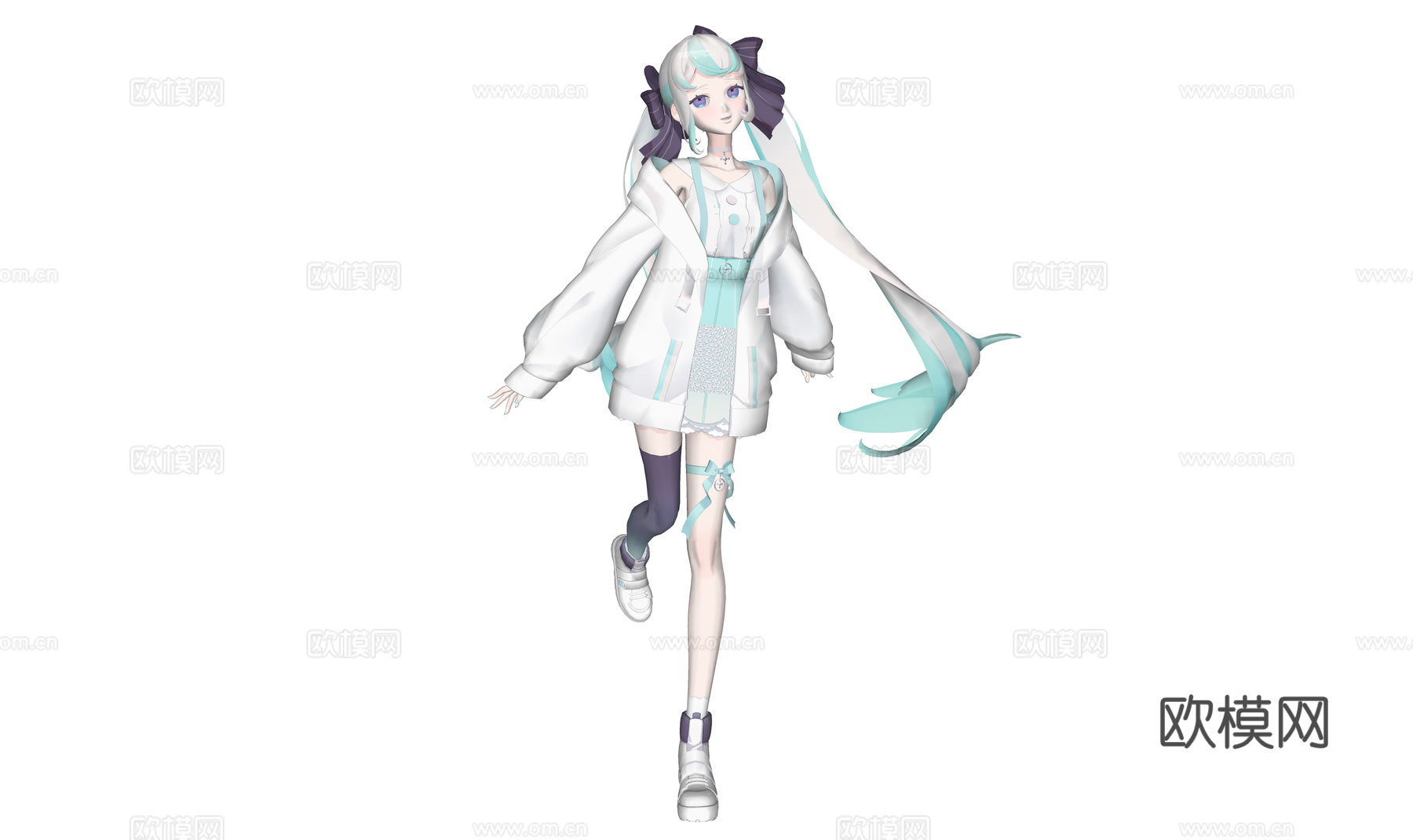 二次元美少女 二次元美女 动漫人物 虚拟人3d模型