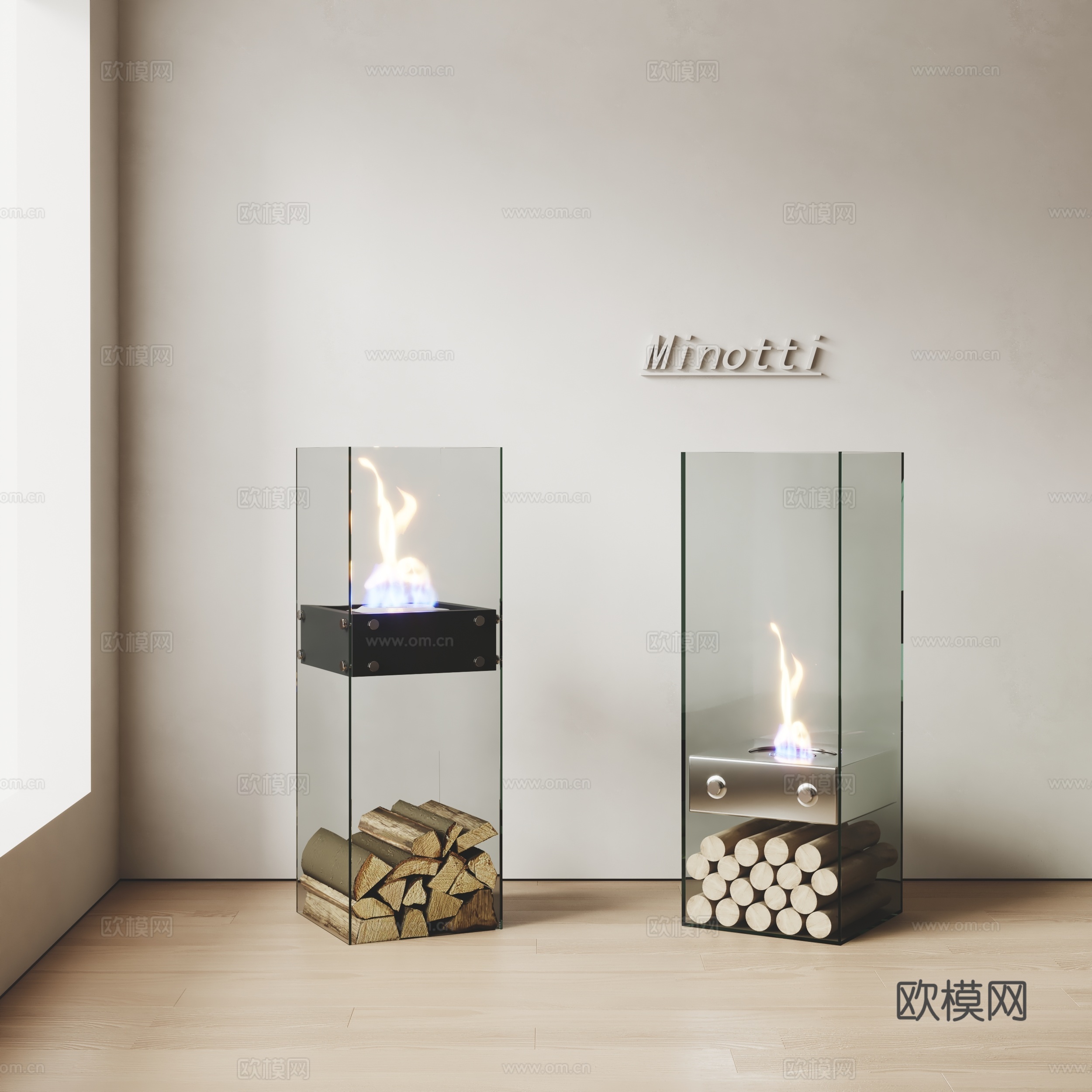 Minotti现代壁炉 酒精壁炉su模型