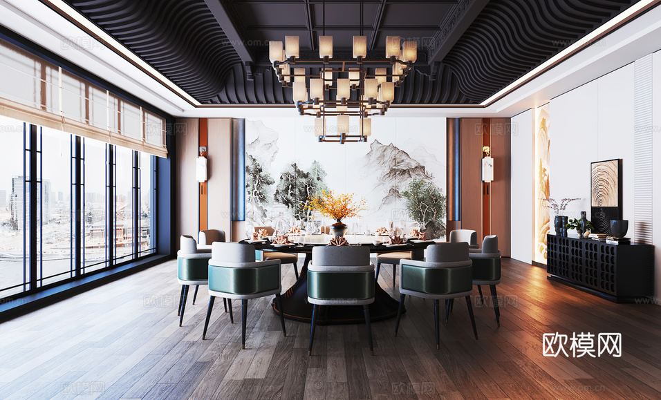 包廂 包間 餐廳包廂 餐飲包間 餐飲包房3d模型下載
